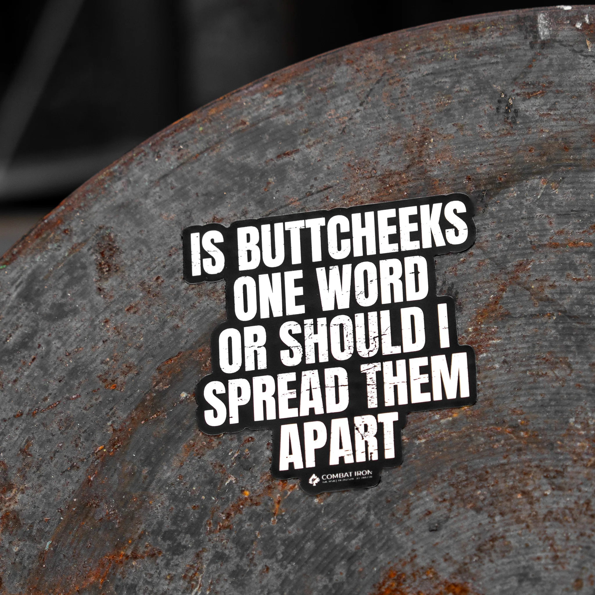 Is Buttcheeks One Word Or Should I Spread Them Apart Decal - Image 3