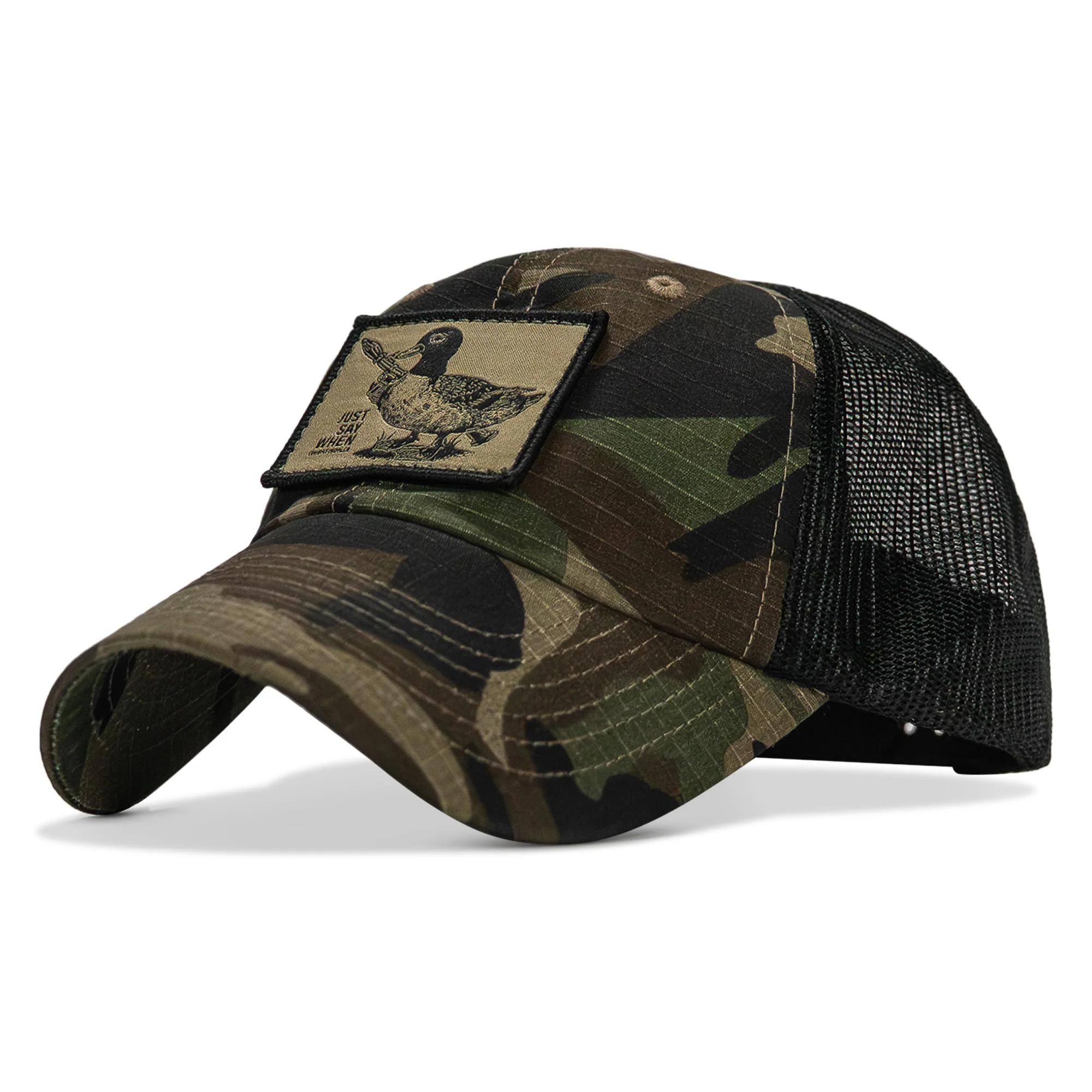 Just Say When Patch. Tactical Ripstop Mesh Snapback Hat - Image 8