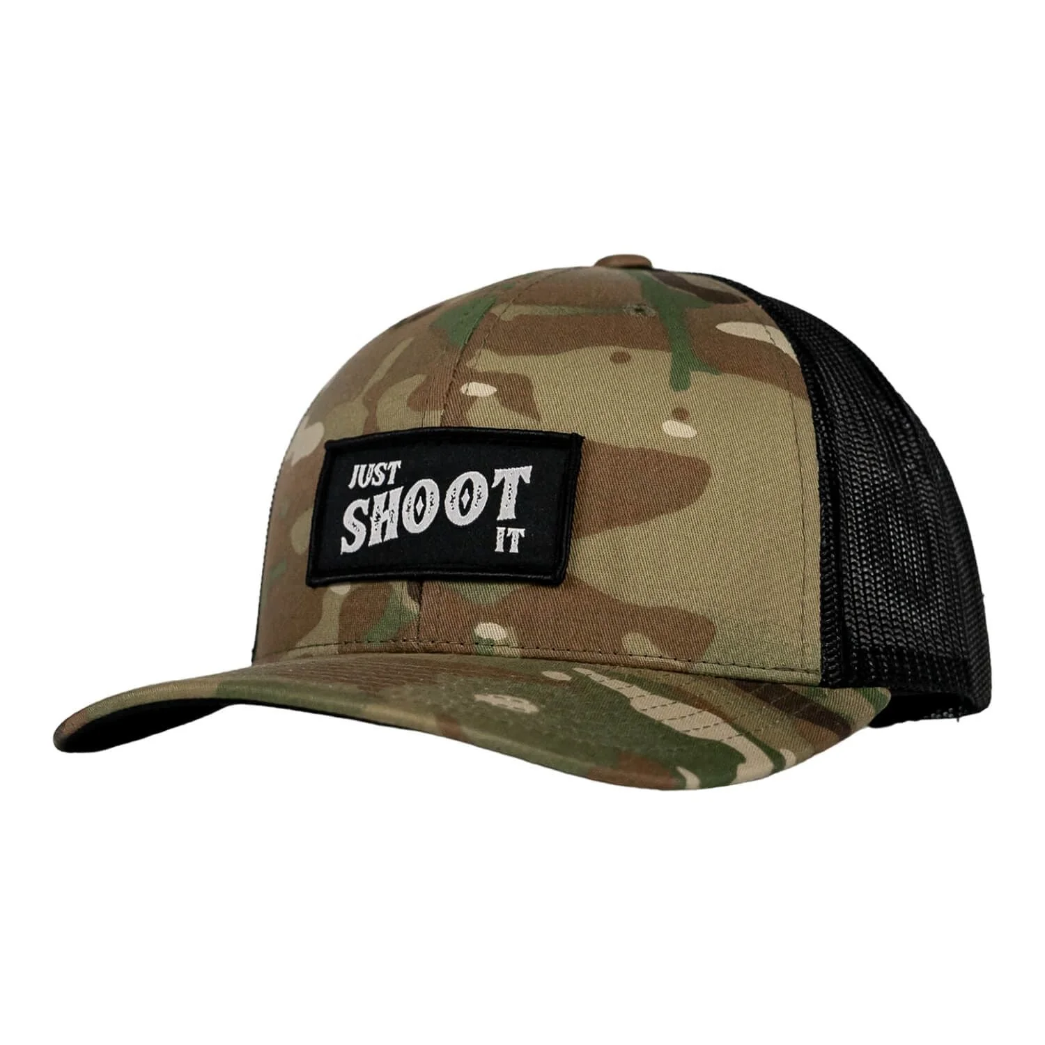 Just Shoot It Patch Snapback Hat - Image 11