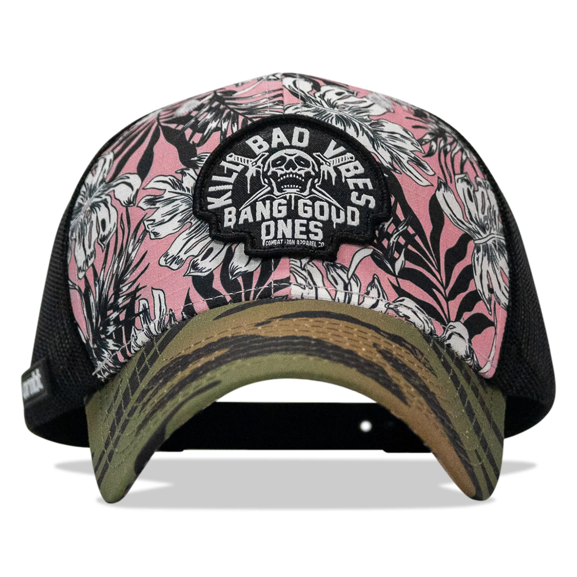 Kill Bad Vibes Skull Patch Original Ripstop Snapback Hat - Image 18