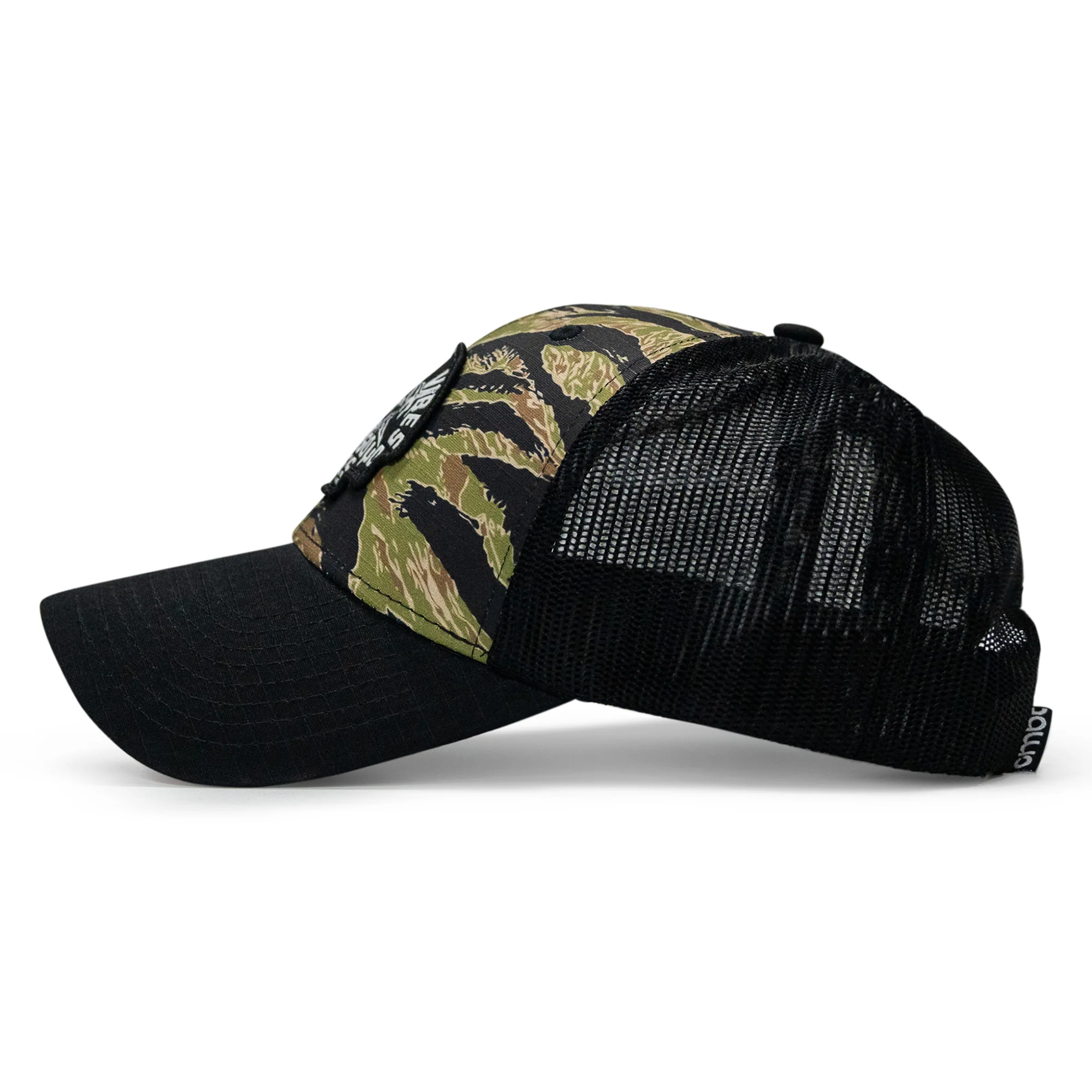 Kill Bad Vibes Skull Patch Original Ripstop Snapback Hat - Image 7