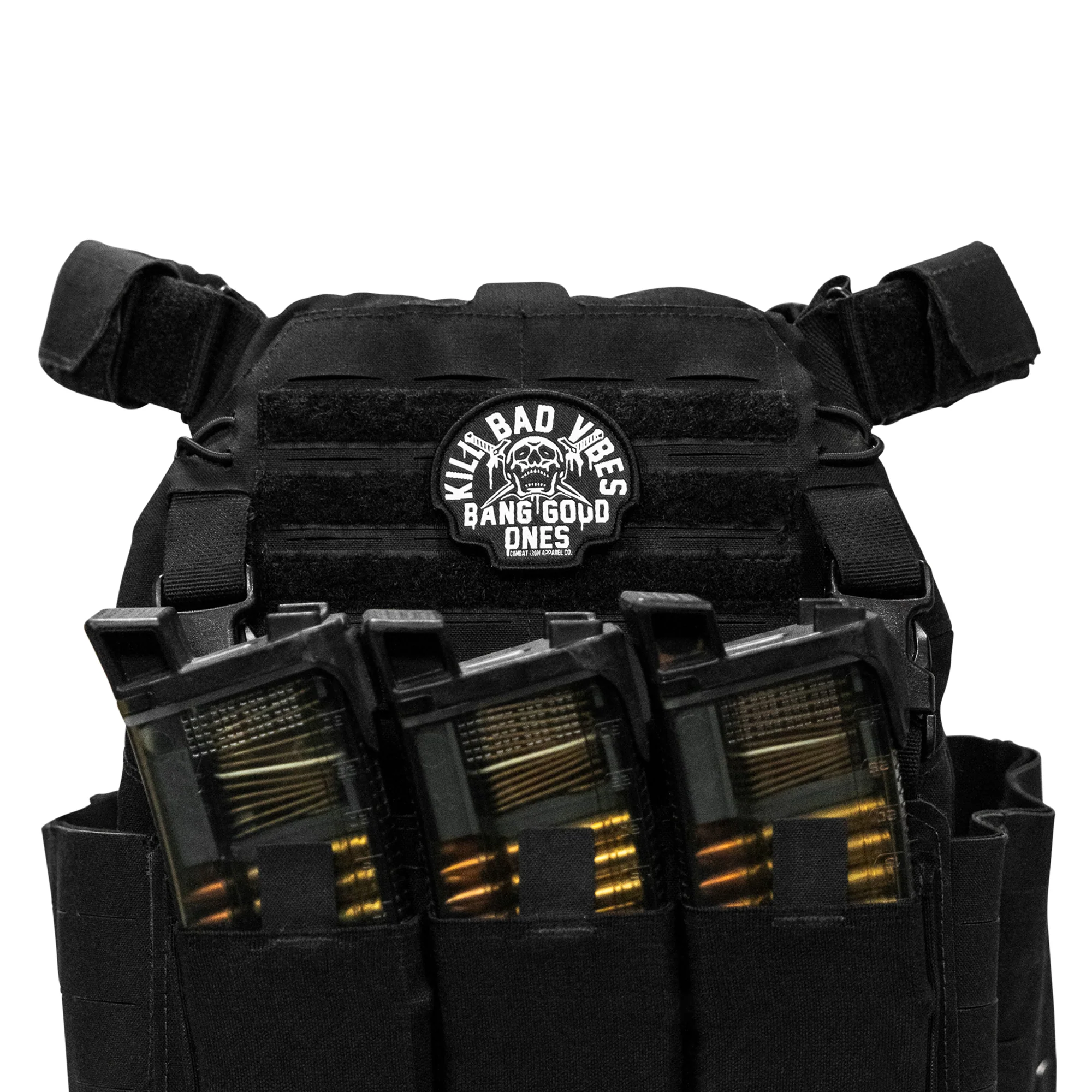 Kill Bad Vibes Skull Velcro Patch - Image 4
