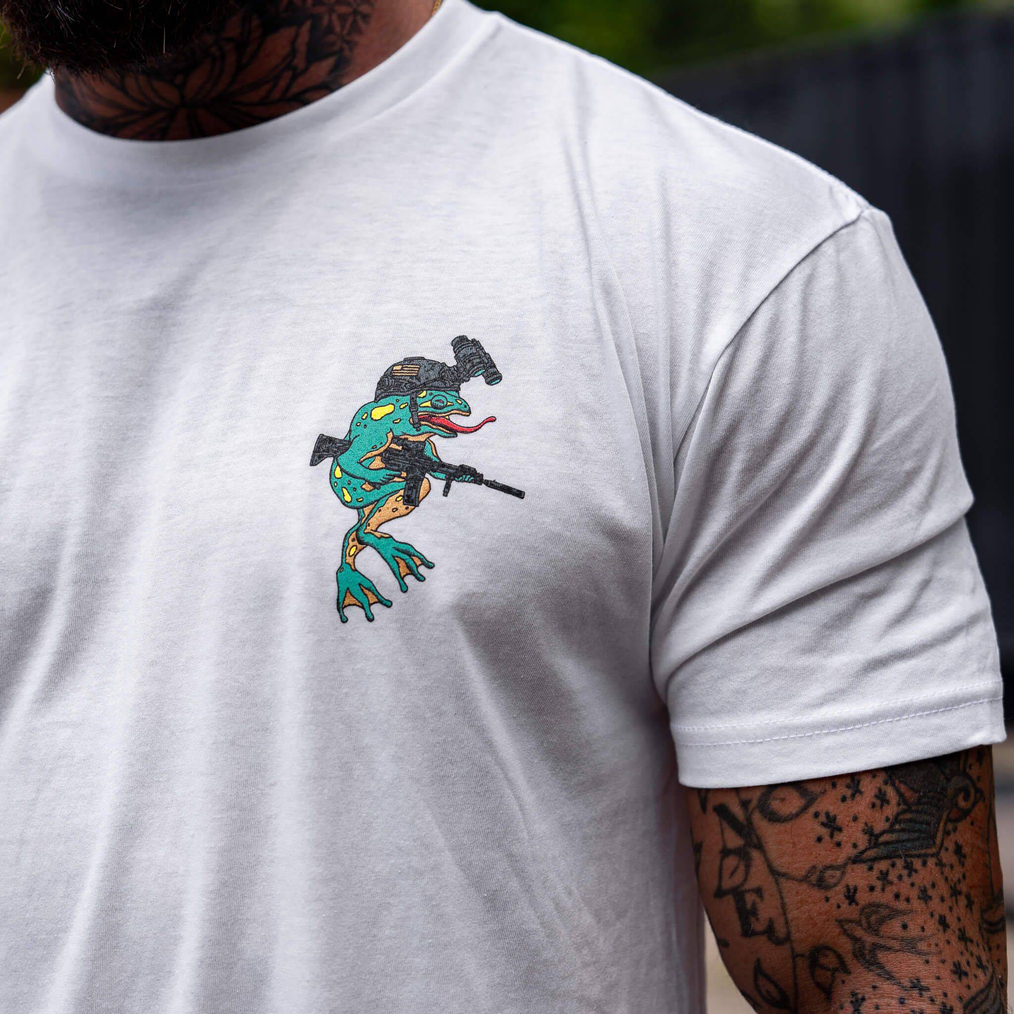 Let's Get Froggy Operator Style Men's T-Shirt - Image 5