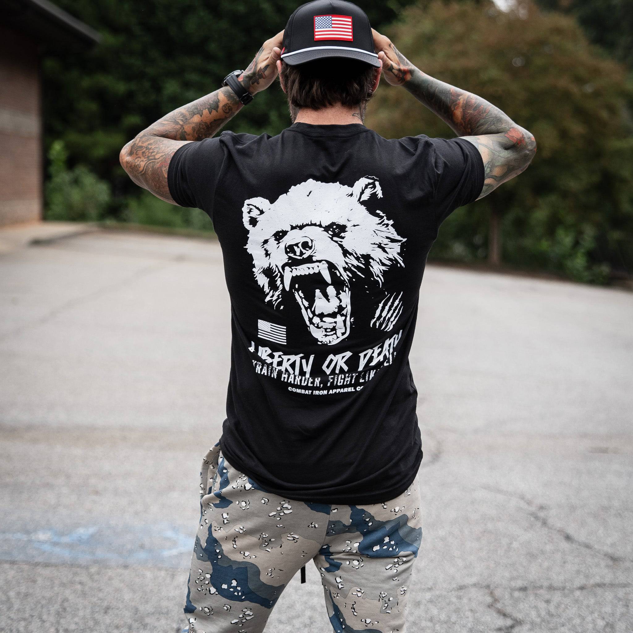 Liberty Or Death Fight Like Hell Men's T-Shirt - Image 2