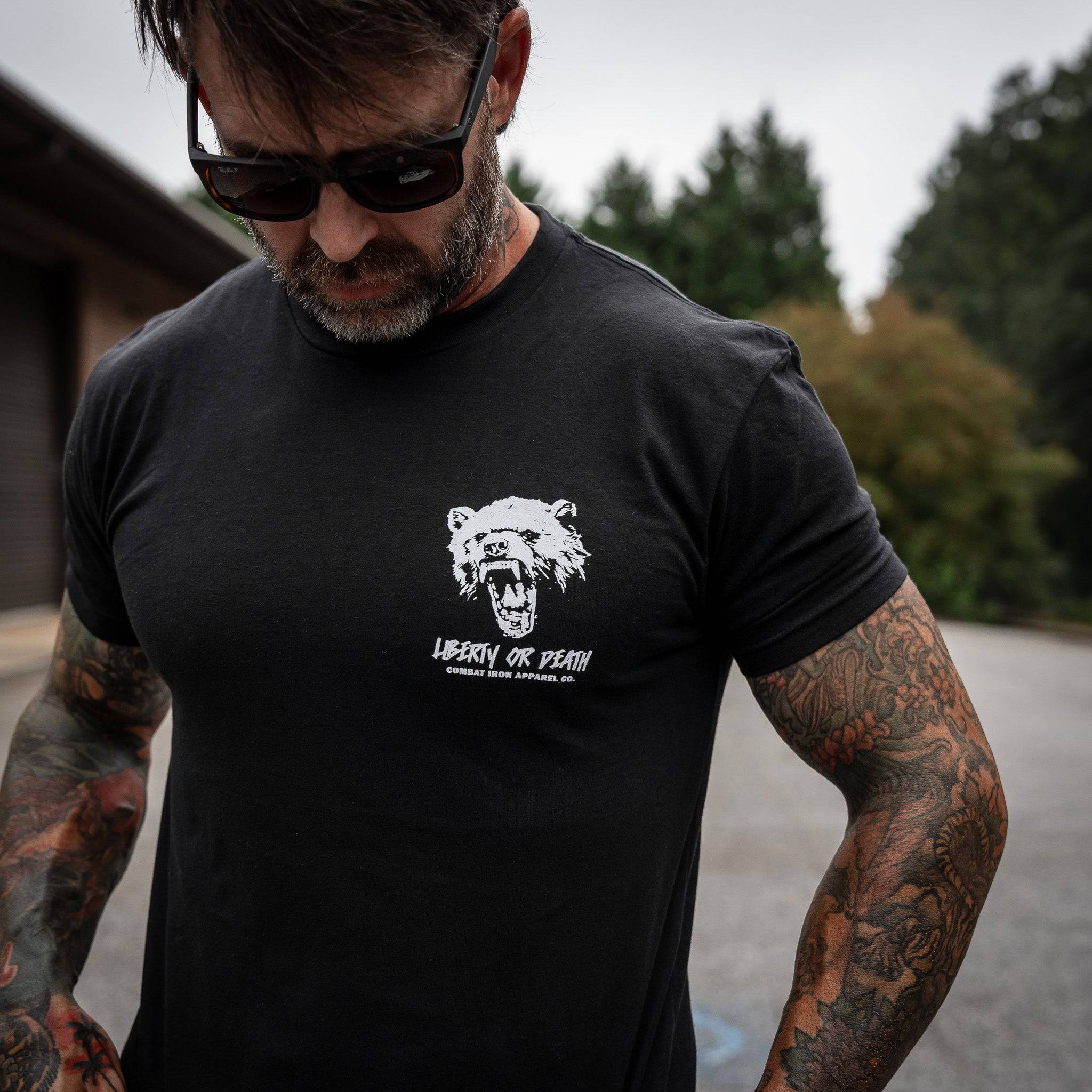 Liberty Or Death Fight Like Hell Men's T-Shirt - Image 8