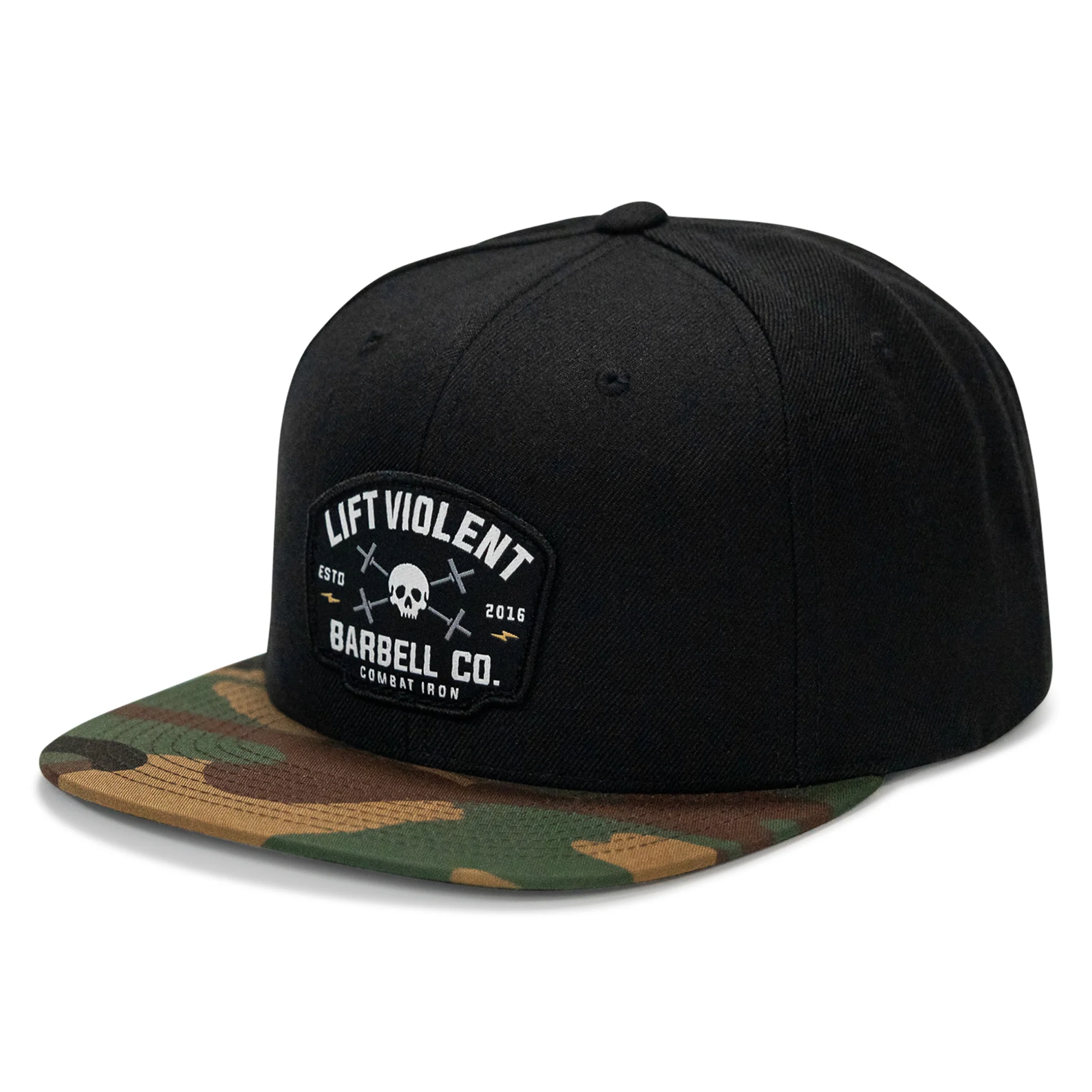 Lift Violent Barbell Co Patch Flatbill Snapback Hat - Image 2