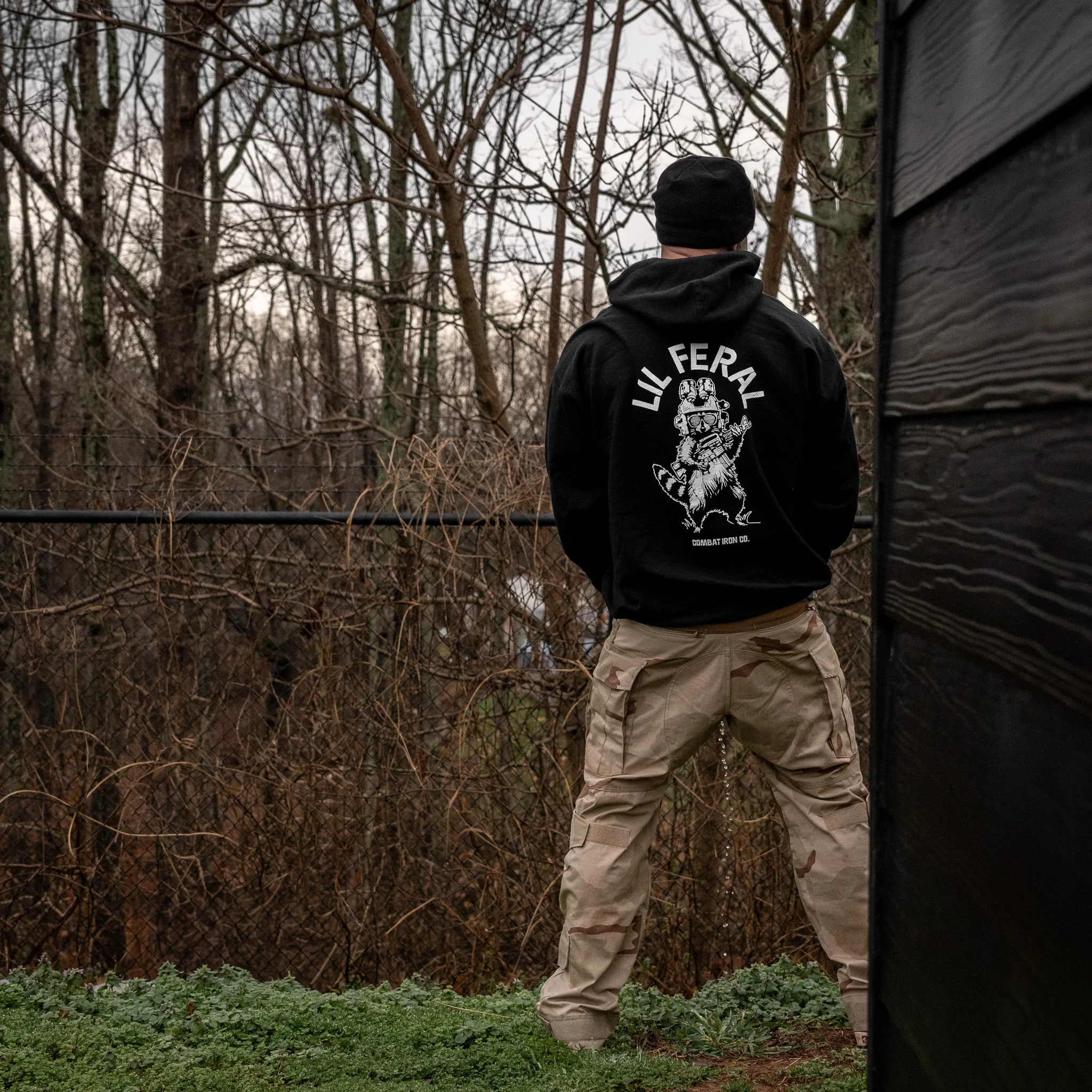 Lil Feral Raccoon Men's Hoodie - Image 3