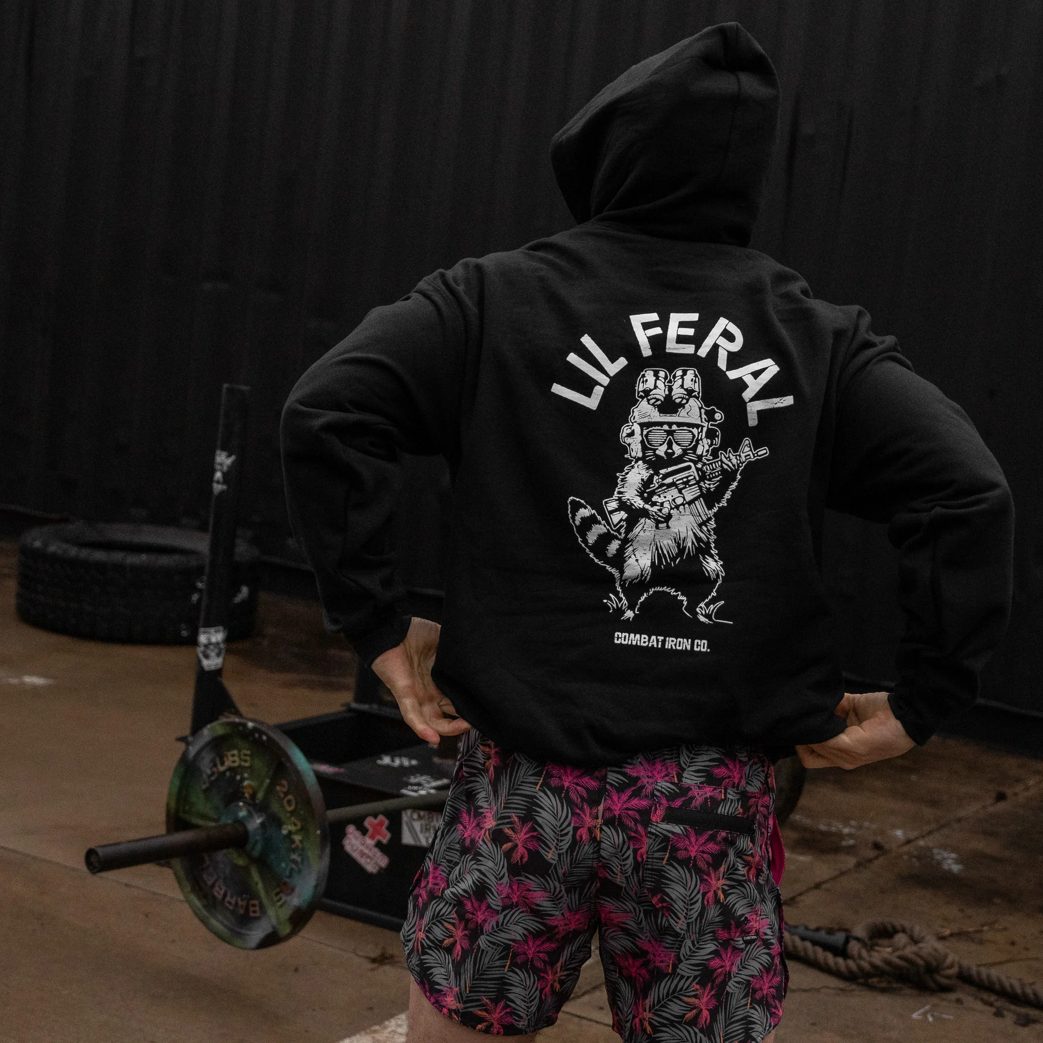 Lil Feral Raccoon Men's Hoodie - Image 4