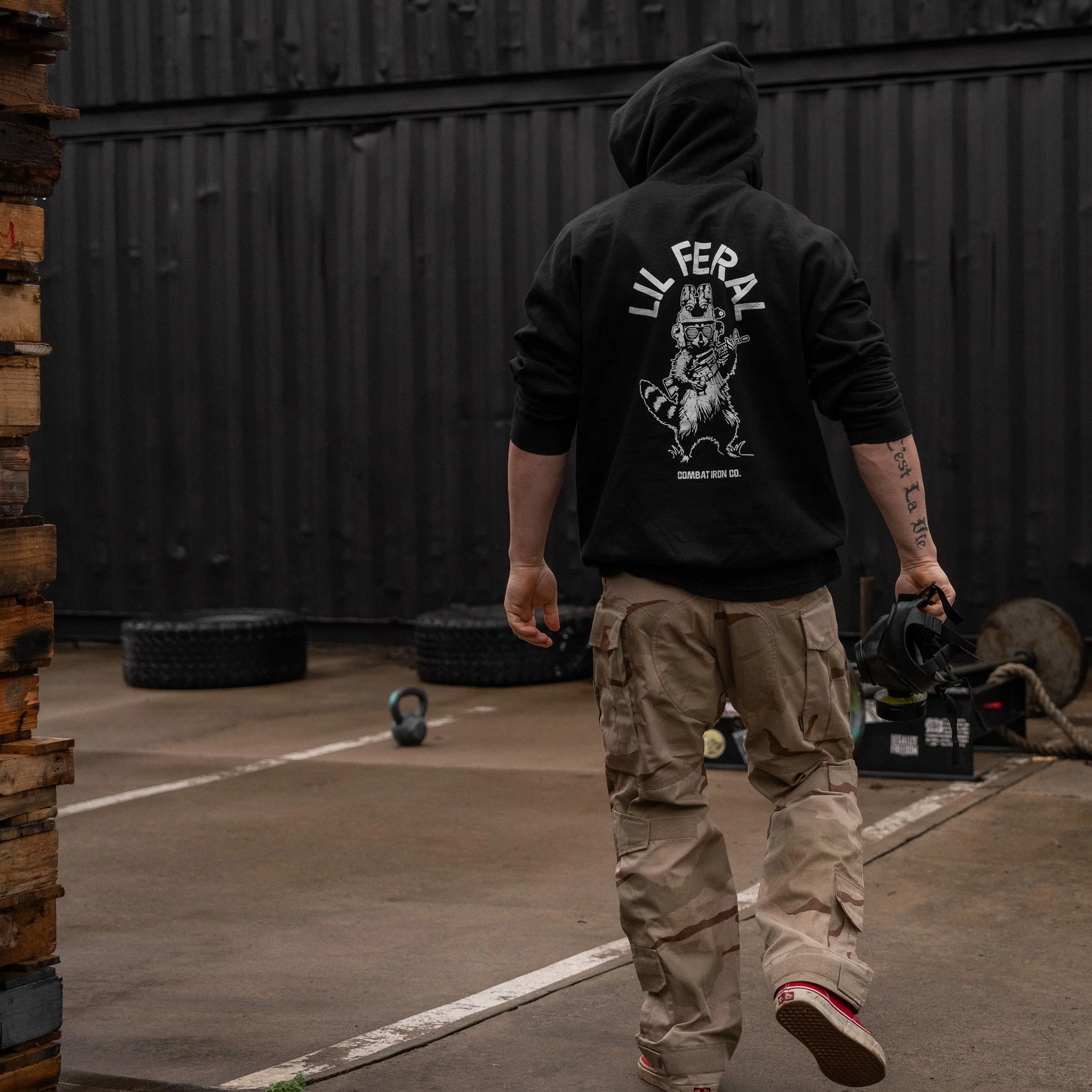 Lil Feral Raccoon Men's Hoodie - Image 6