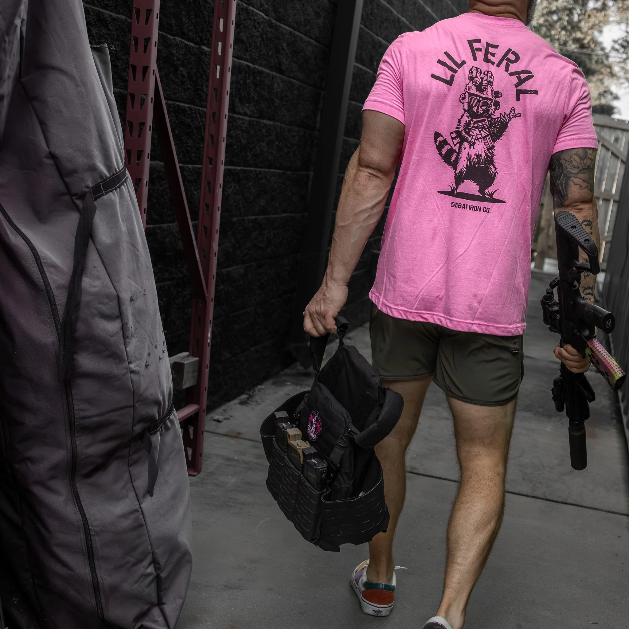 Lil Feral Raccoon Men's T-Shirt - Image 23