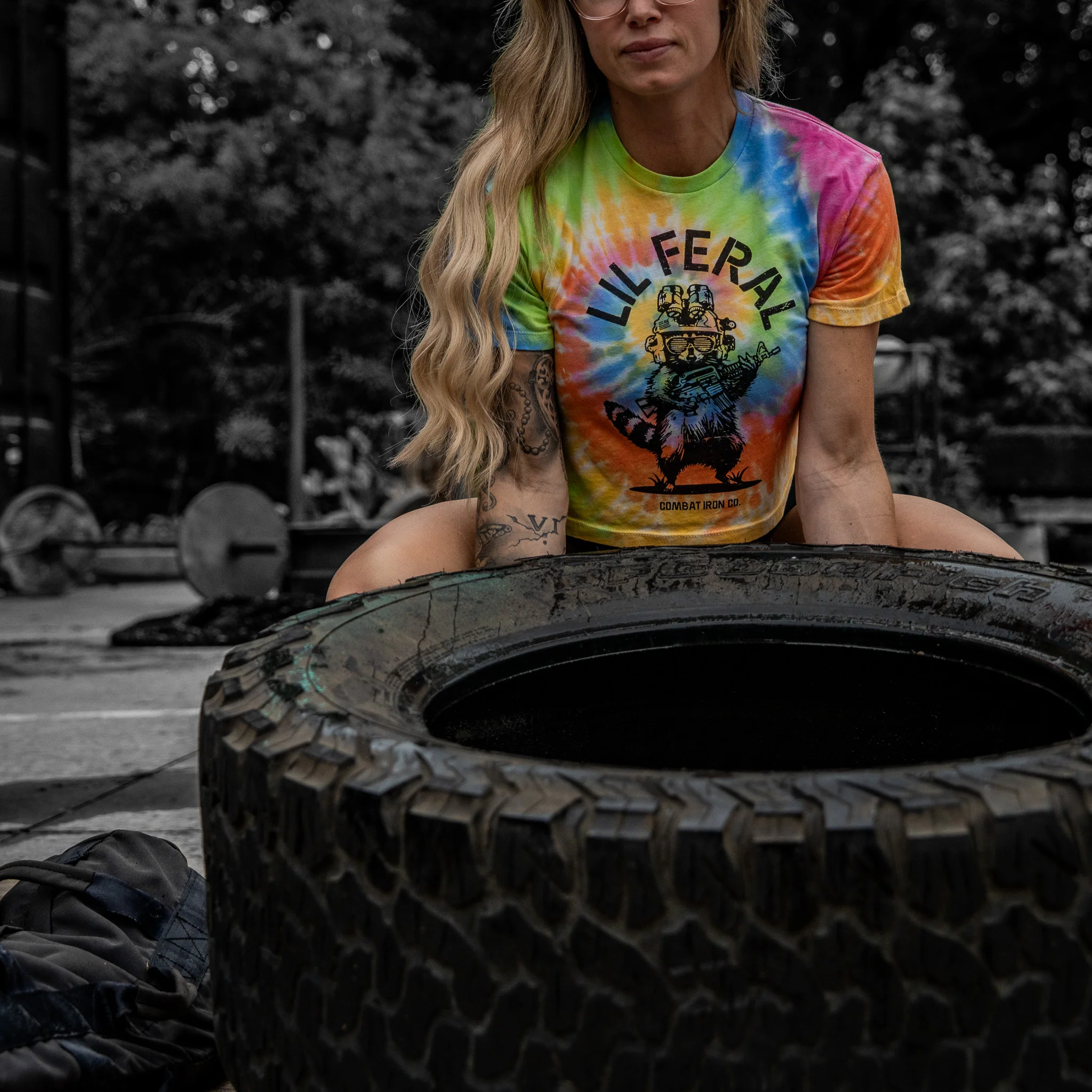 Lil Feral Raccoon Women's Crop T-Shirt - Image 18