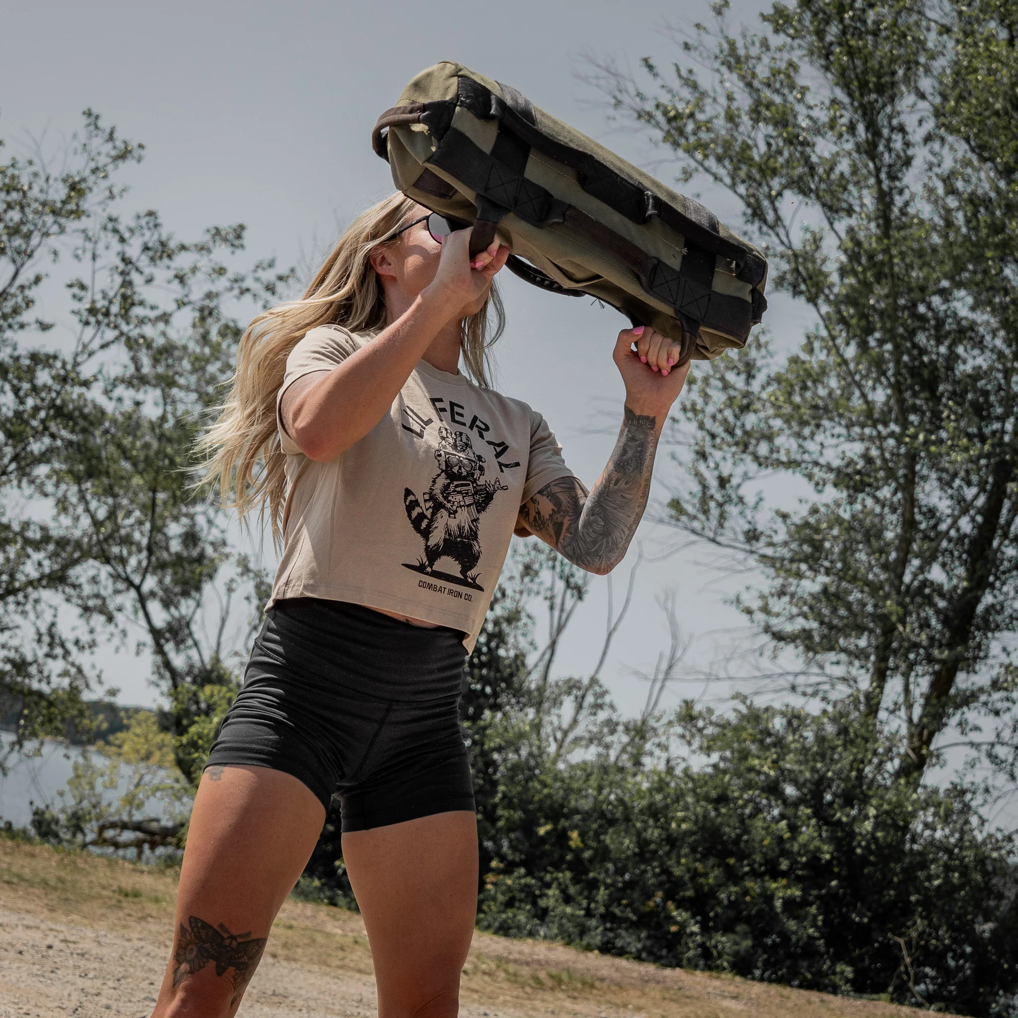 Lil Feral Raccoon Women's Crop T-Shirt - Image 7