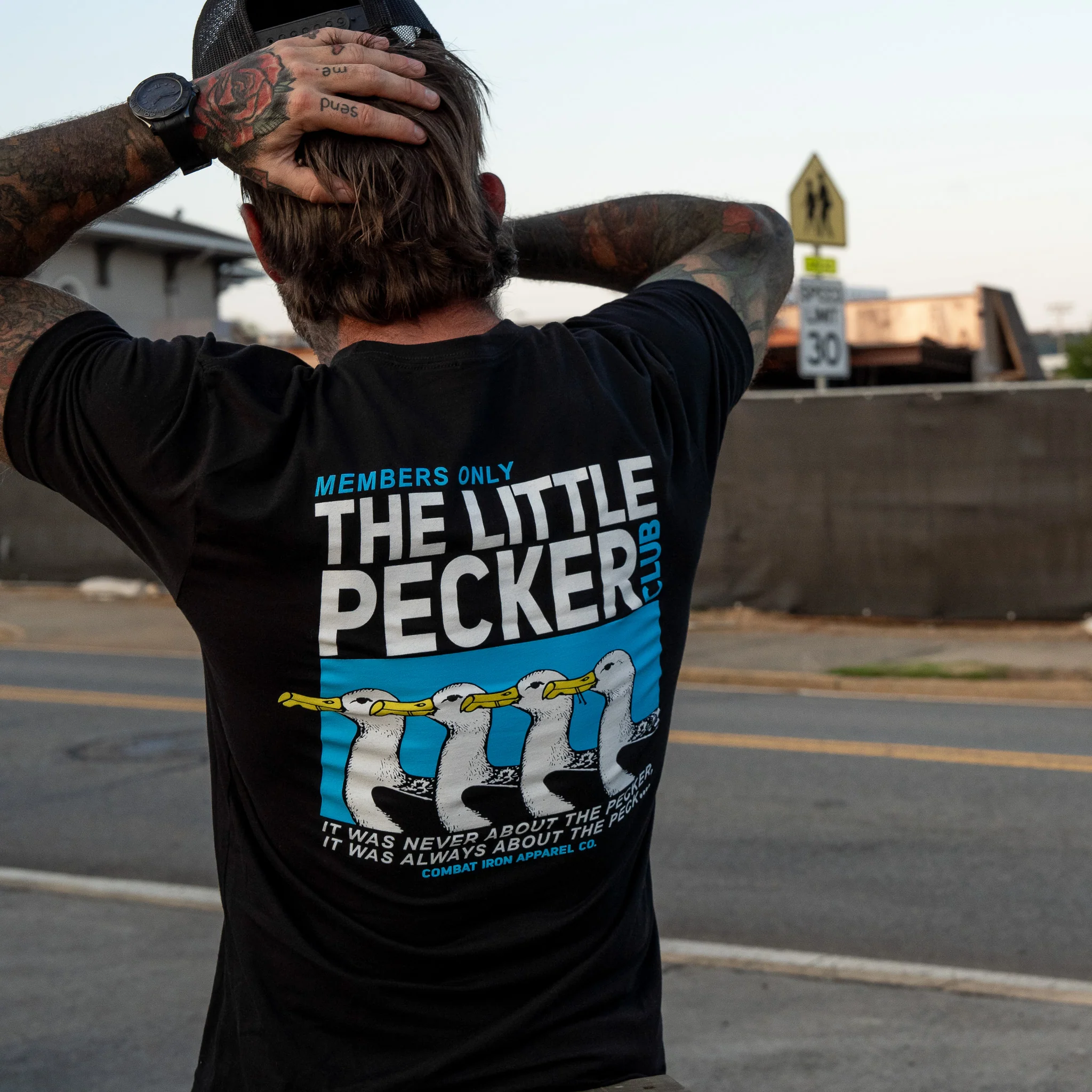 Little Pecker Club Only Members Men's T-Shirt - Image 8