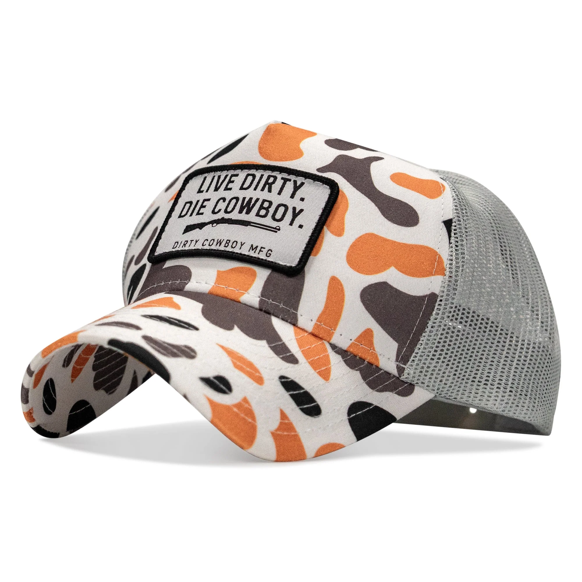 Live Dirty Die Cowboy Five Panel Mesh Snapback Hat - Image 2