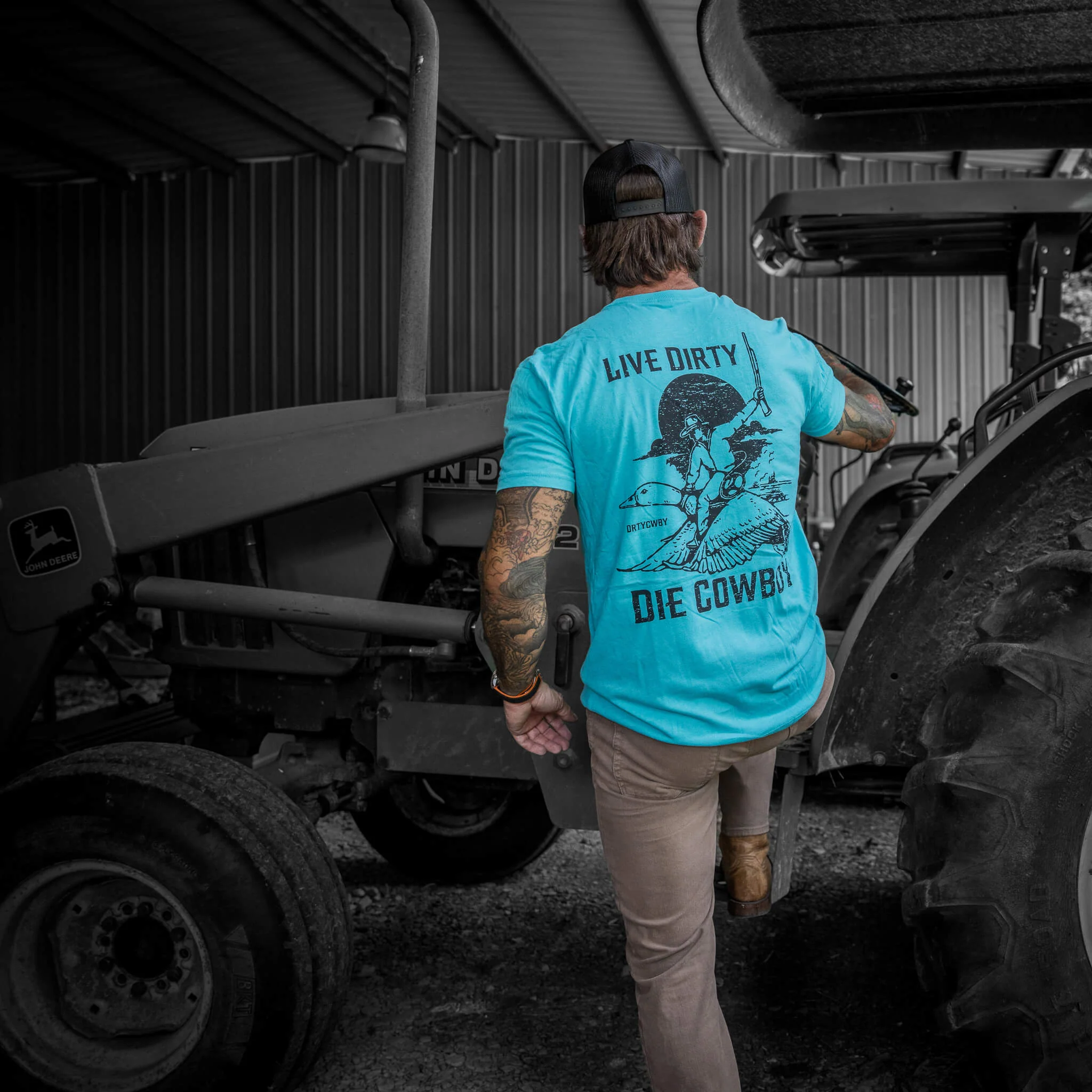 Live Dirty. Die Cowboy Men's T-Shirt - Image 13