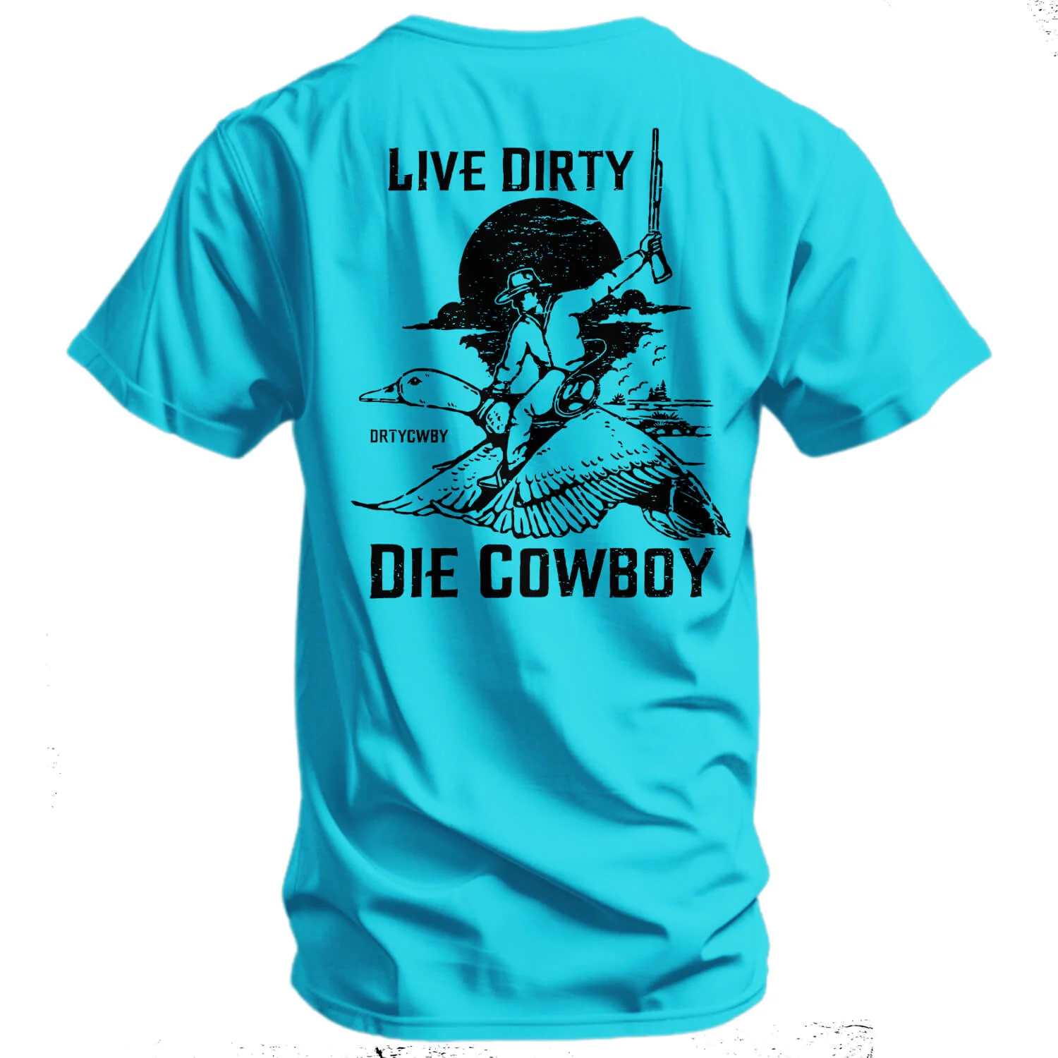 Live Dirty. Die Cowboy Men's T-Shirt - Image 3