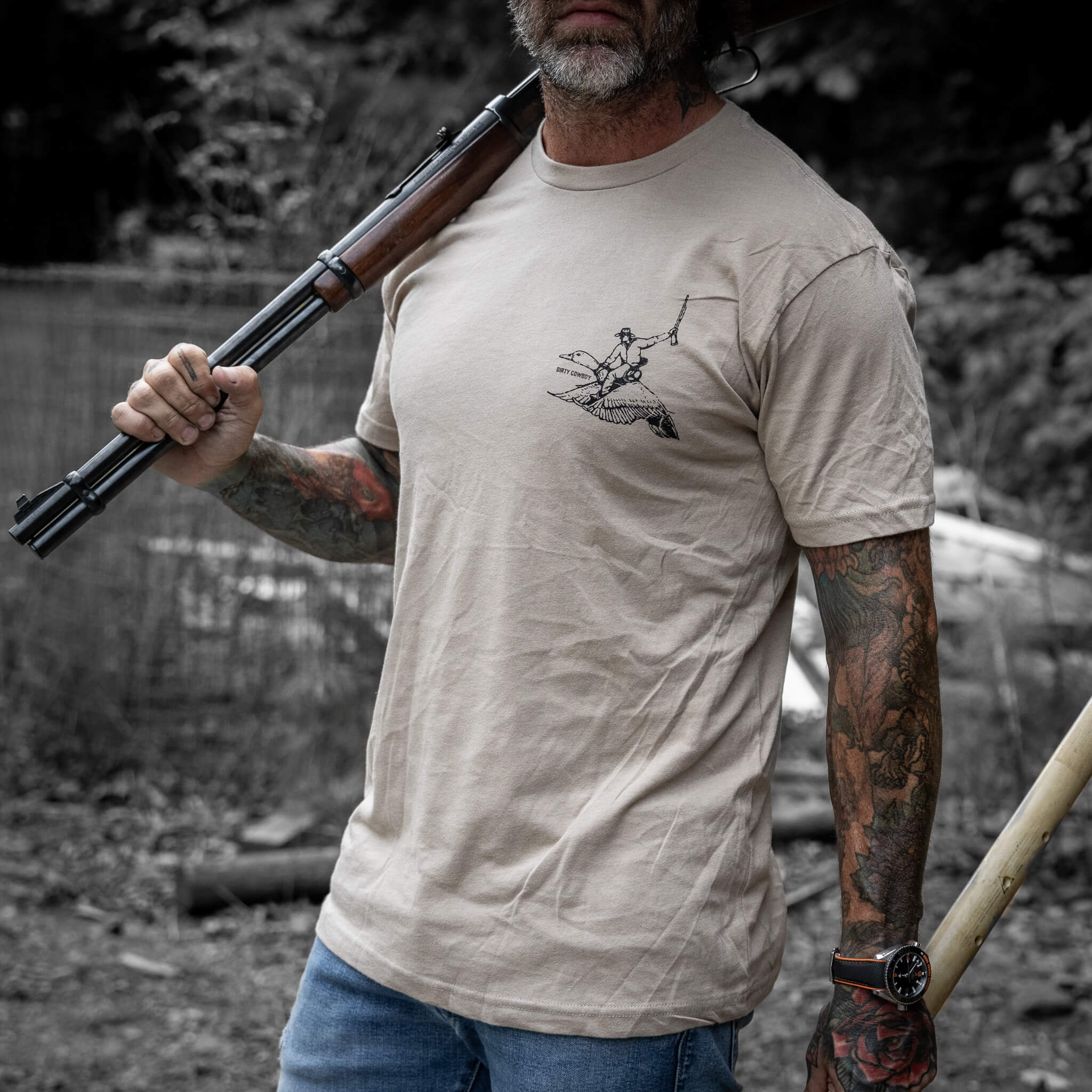 Live Dirty. Die Cowboy Men's T-Shirt - Image 6