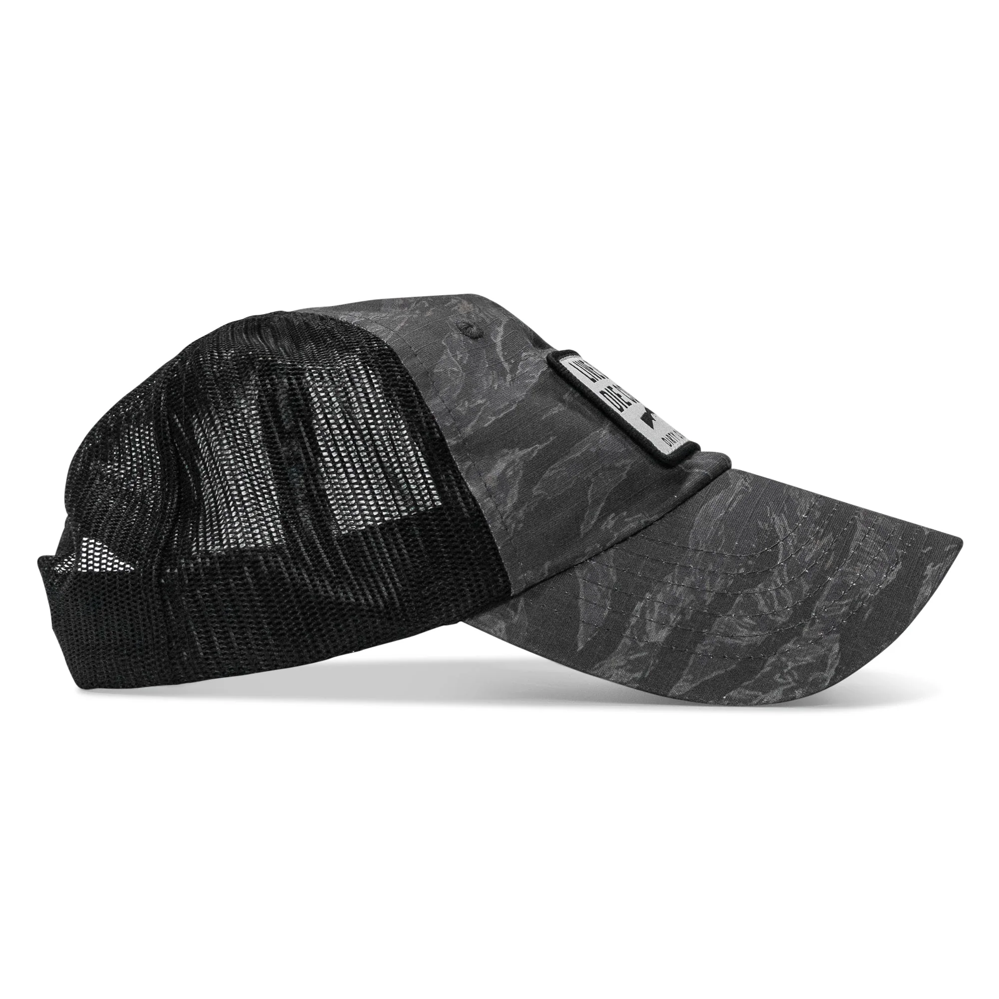 Live Dirty. Die Cowboy Patch Tactical Ripstop Mesh Snapback Hat - Image 2