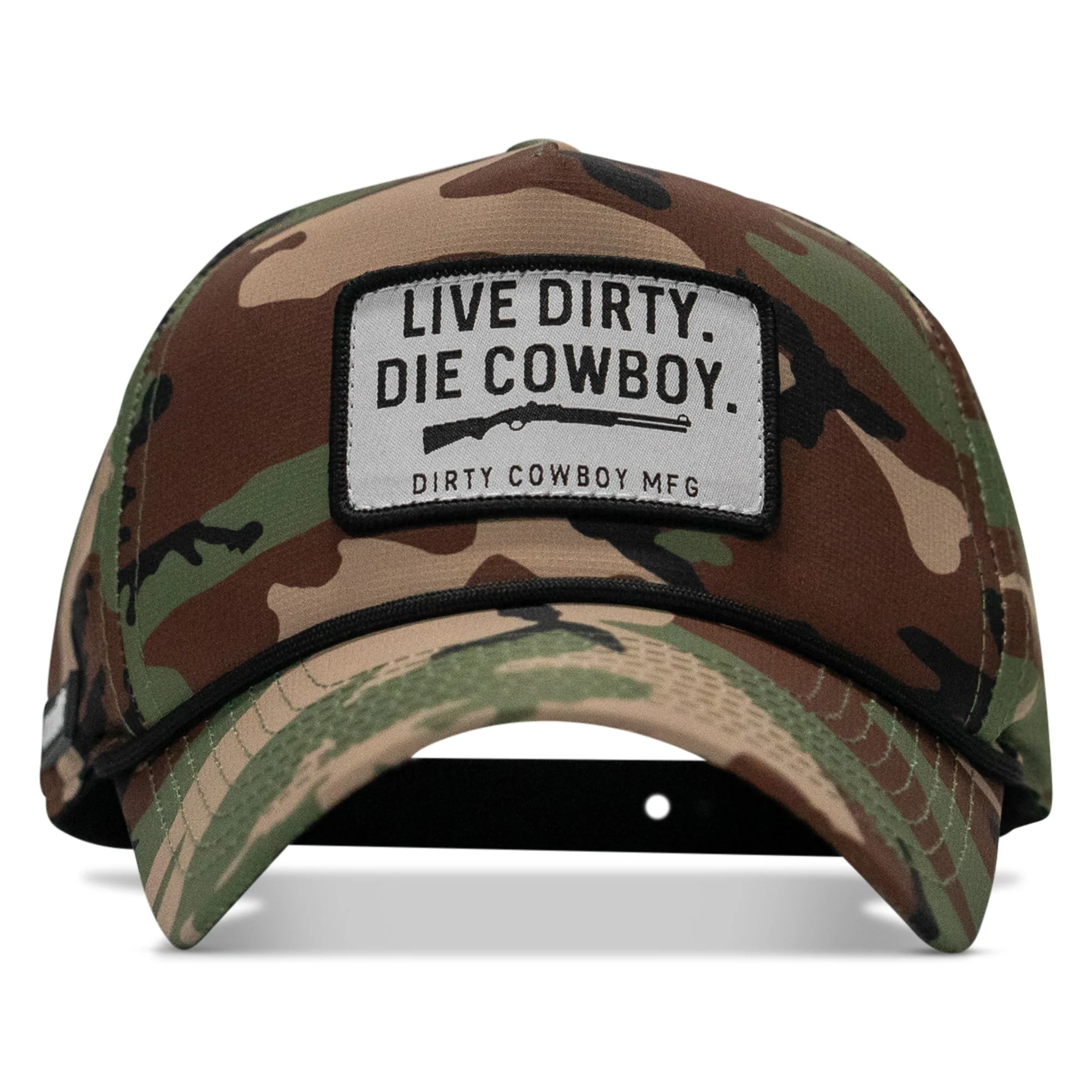 Live Dirty. Die Cowboy. Patch Weekender Snapback