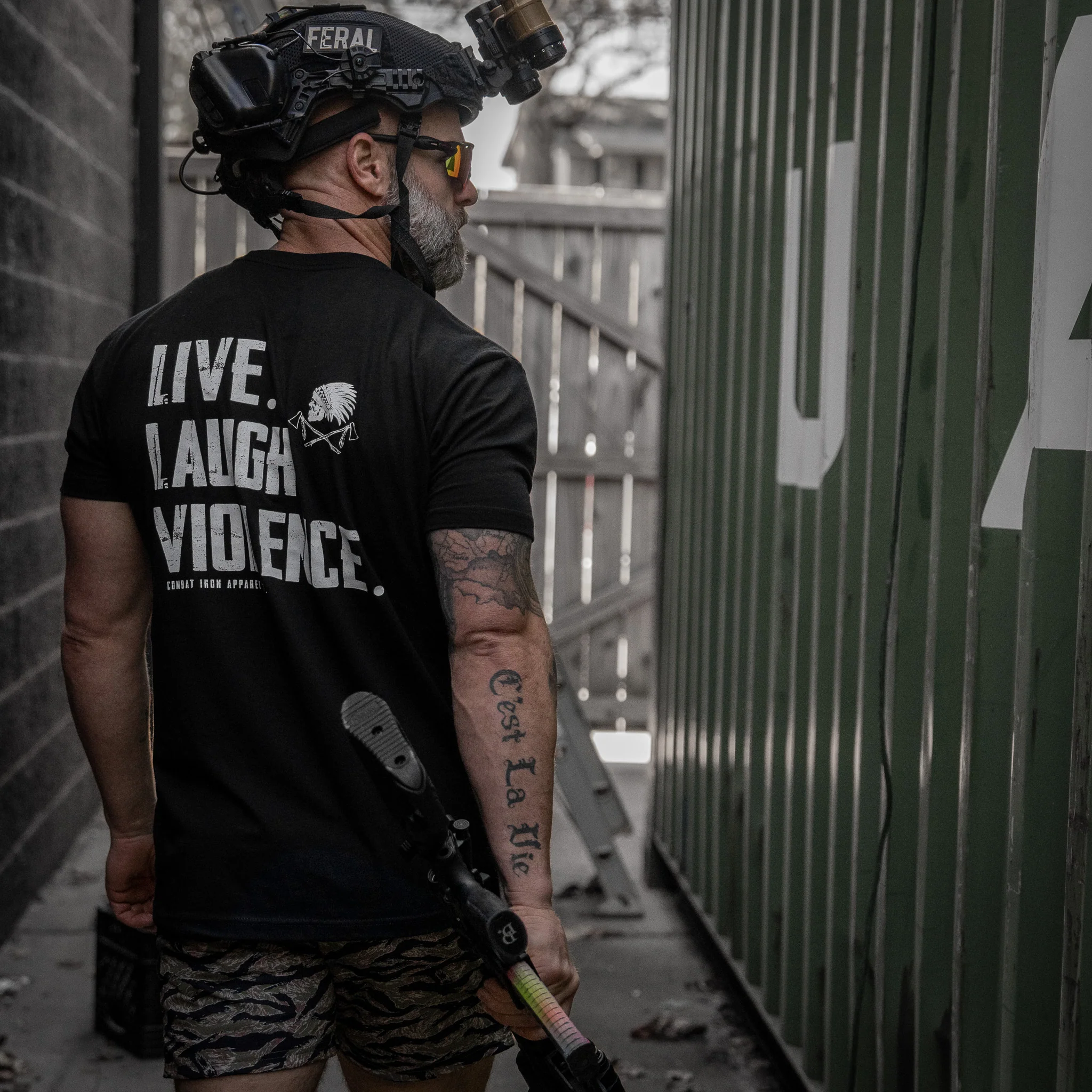 Live. Laugh. Violence. Men's T-Shirt - Image 4