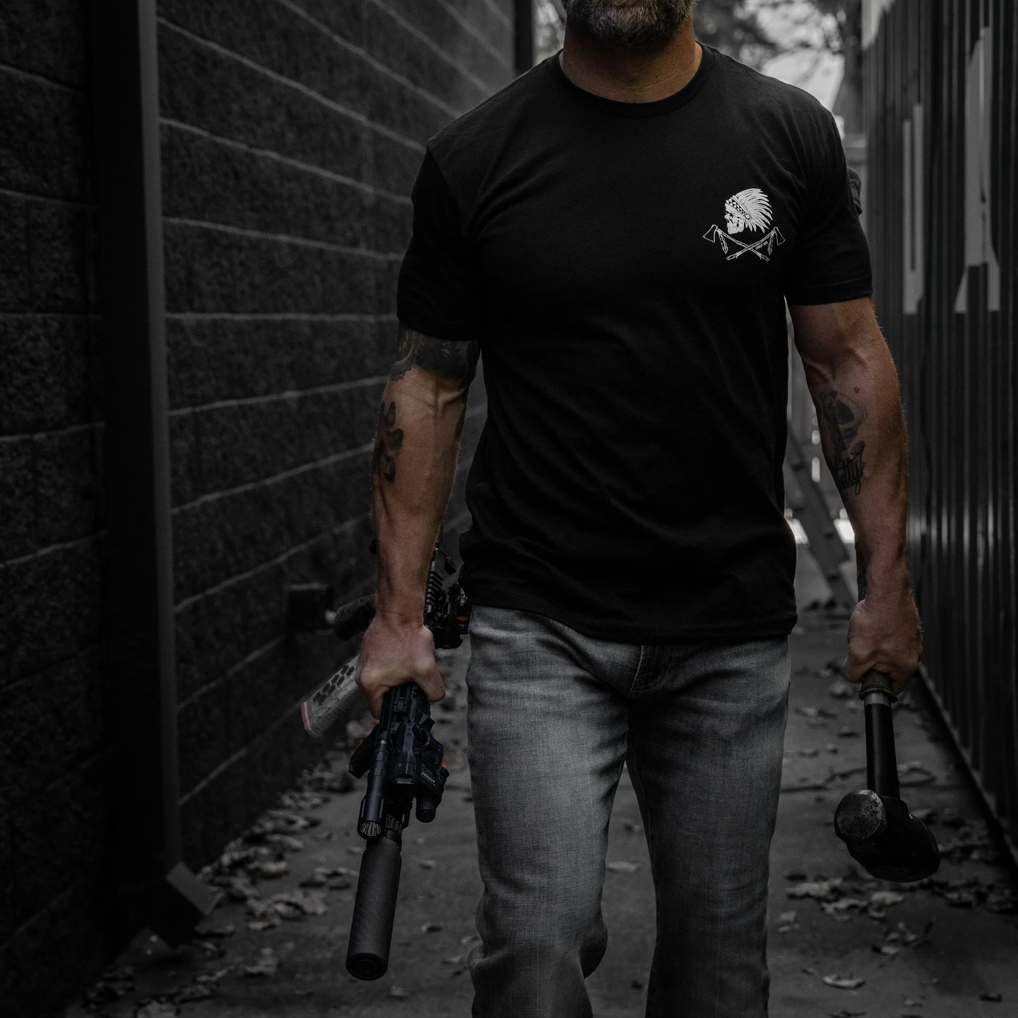 Live. Laugh. Violence. Men's T-Shirt - Image 7