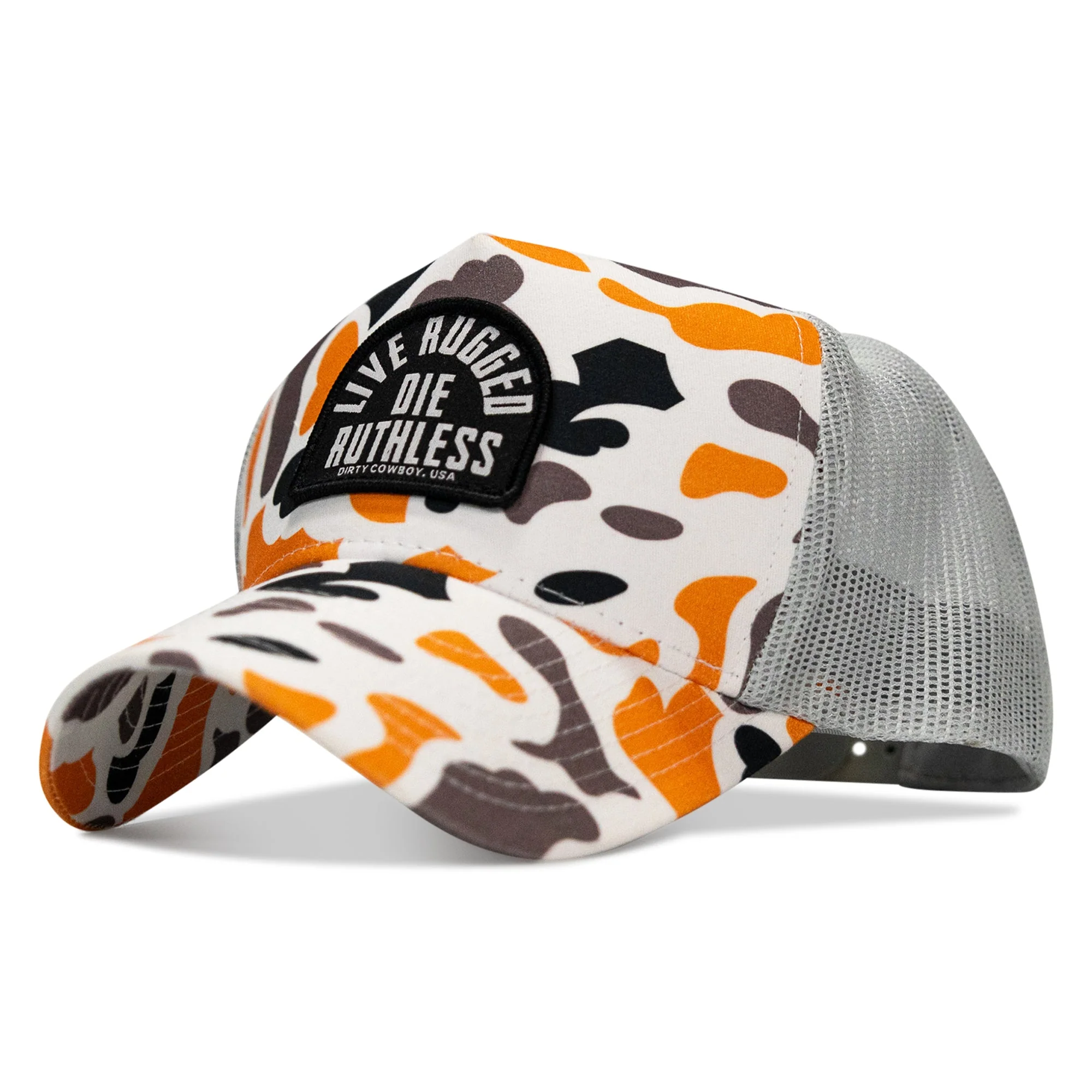 Live Rugged. Die Ruthless Five Panel Mesh Snapback Hat - Image 2