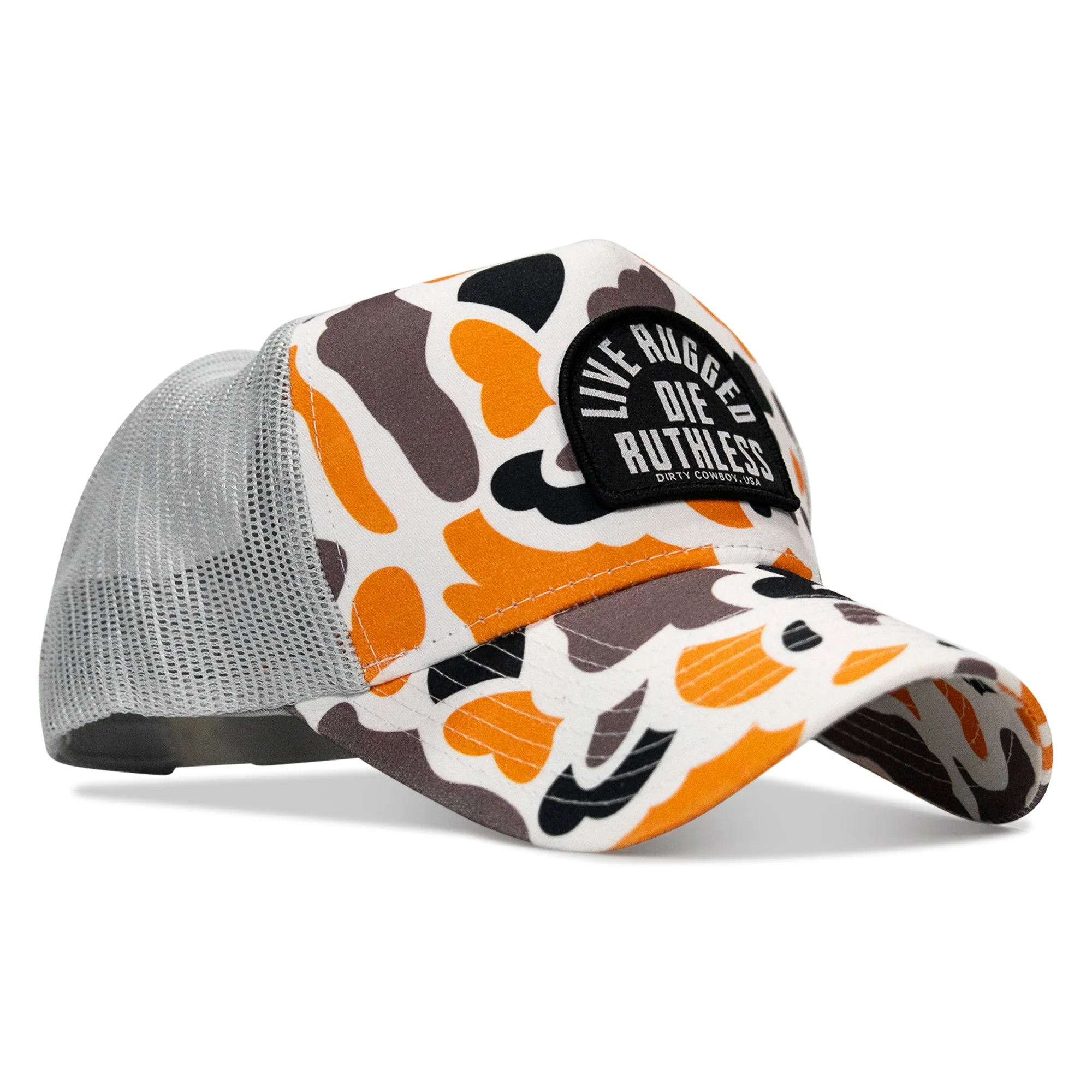 Live Rugged. Die Ruthless Five Panel Mesh Snapback Hat - Image 3