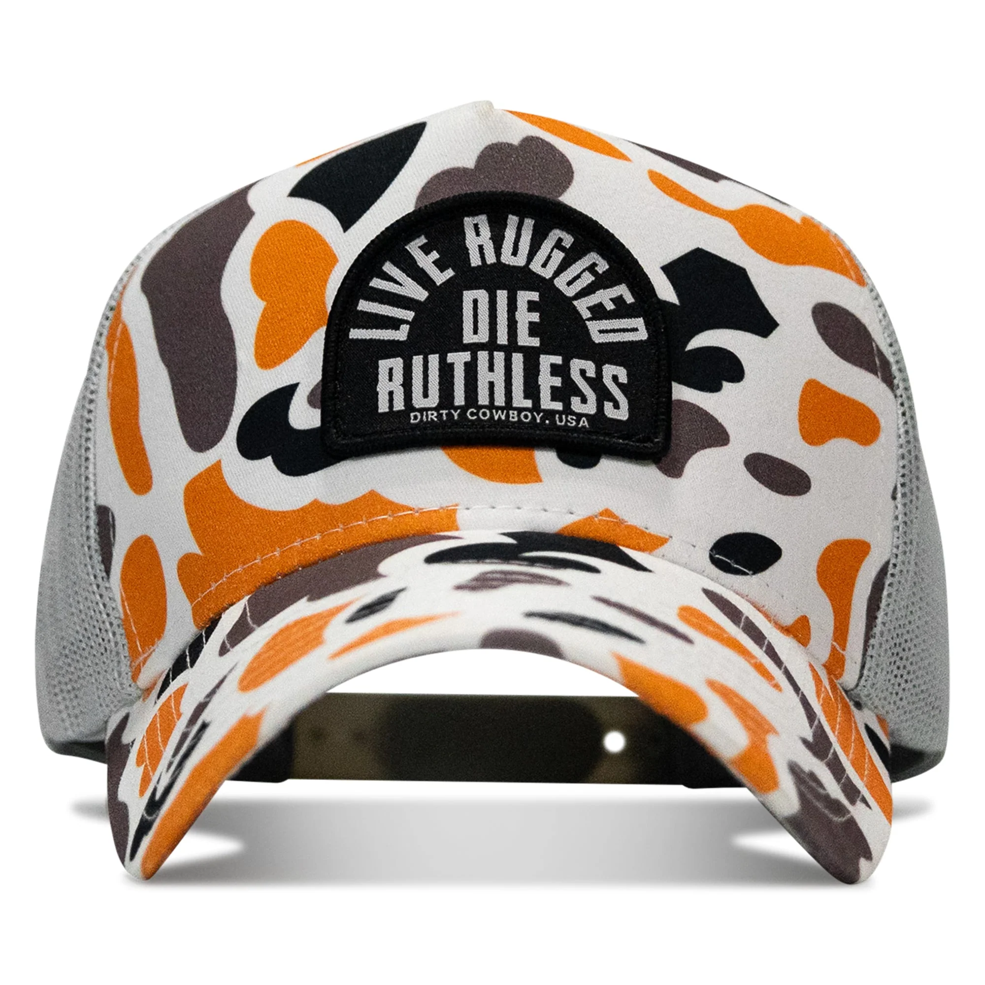 Live Rugged. Die Ruthless Five Panel Mesh Snapback Hat - Image 4