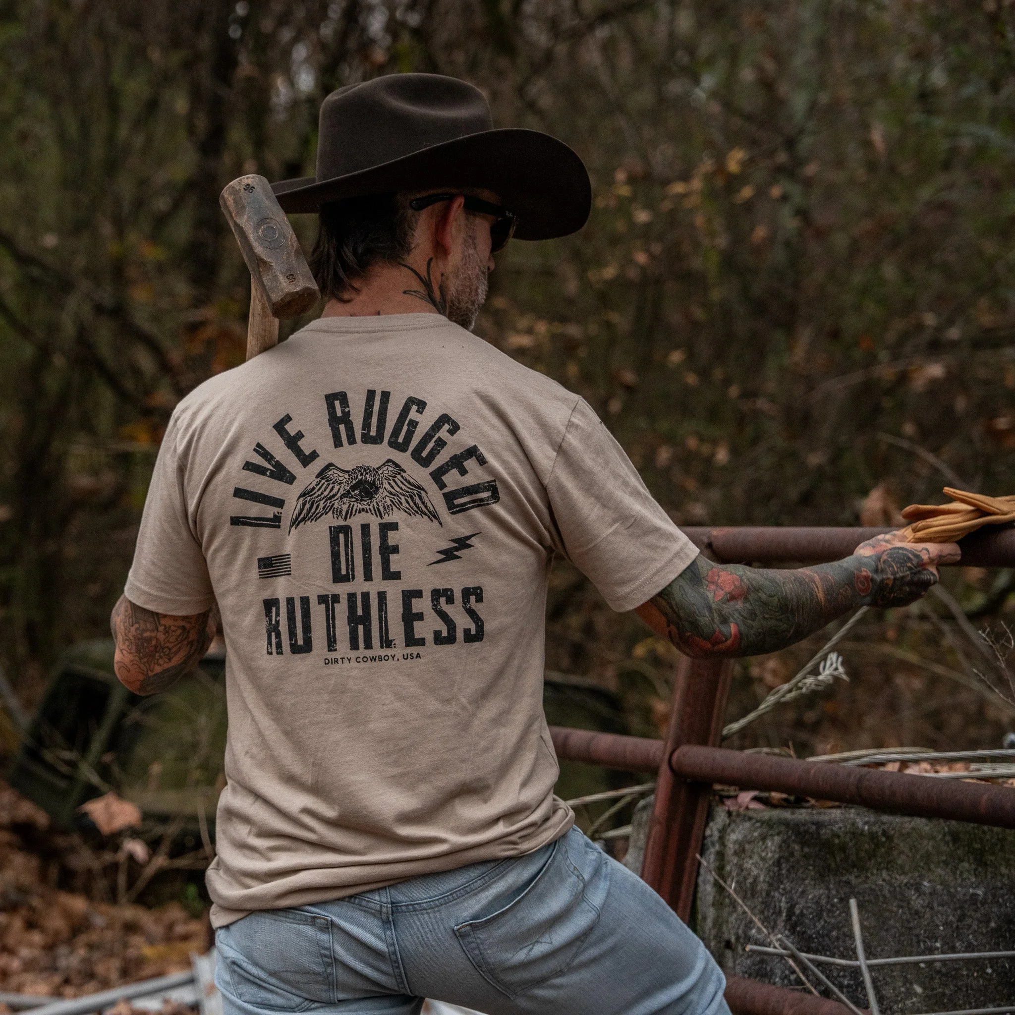 Live Rugged Die Ruthless Men's T-Shirt - Image 16