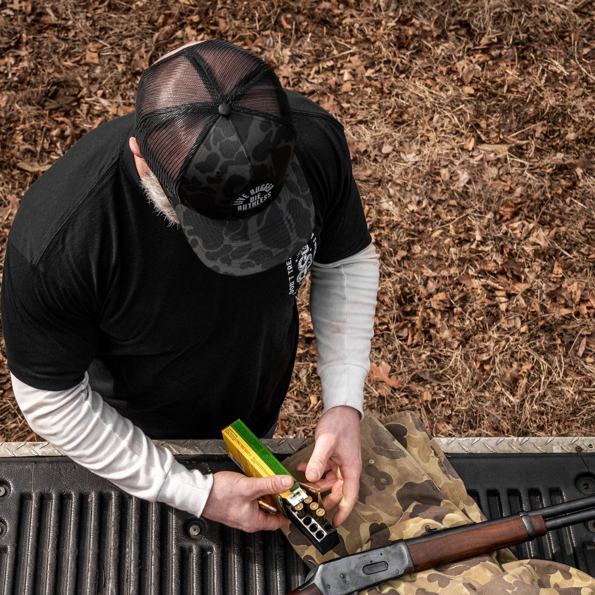 Live Rugged. Die Ruthless Patch Snapback Hat - Image 11
