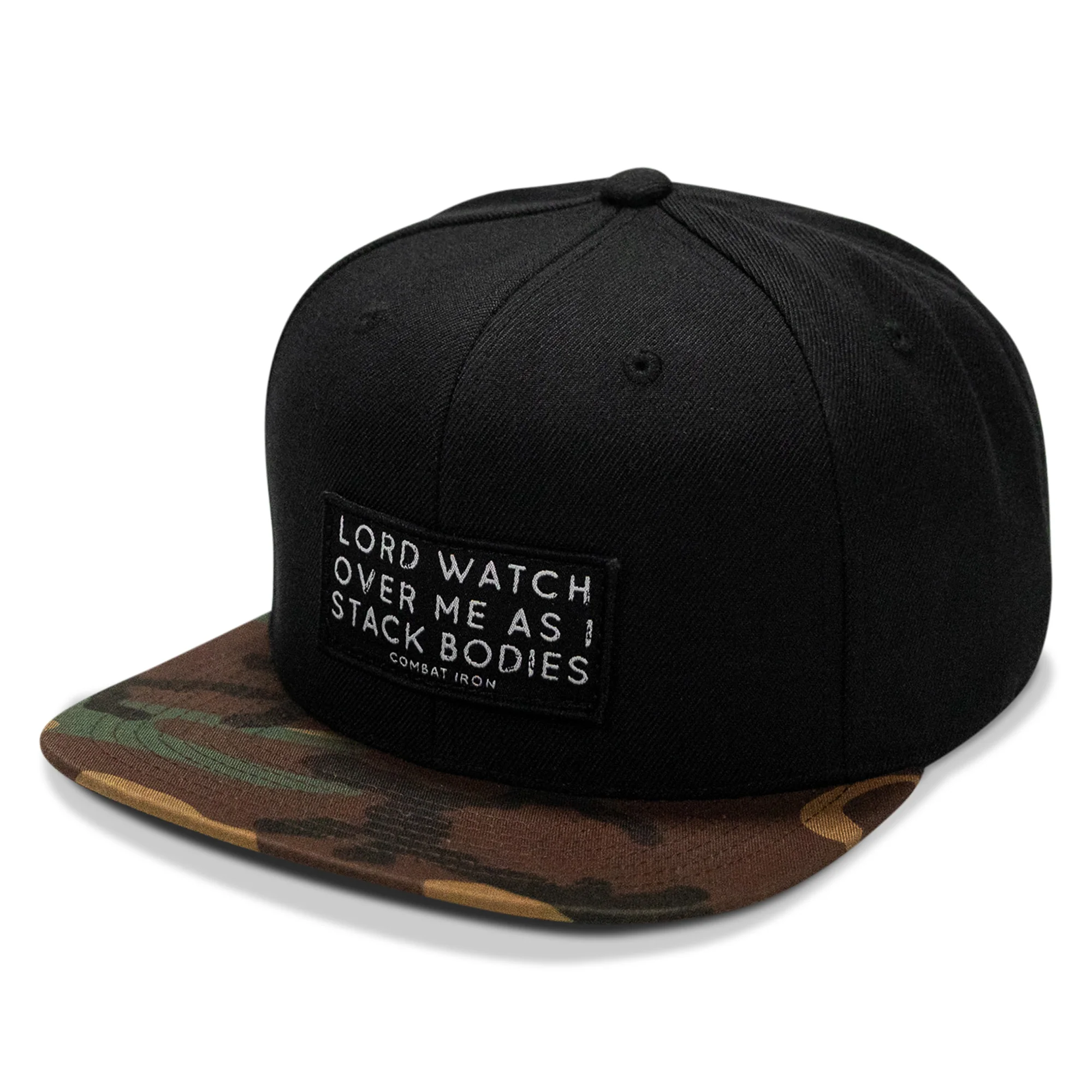 Lord Watch Over Me As I Stack Bodies Patch Flatbill SnapBack Hat - Image 22