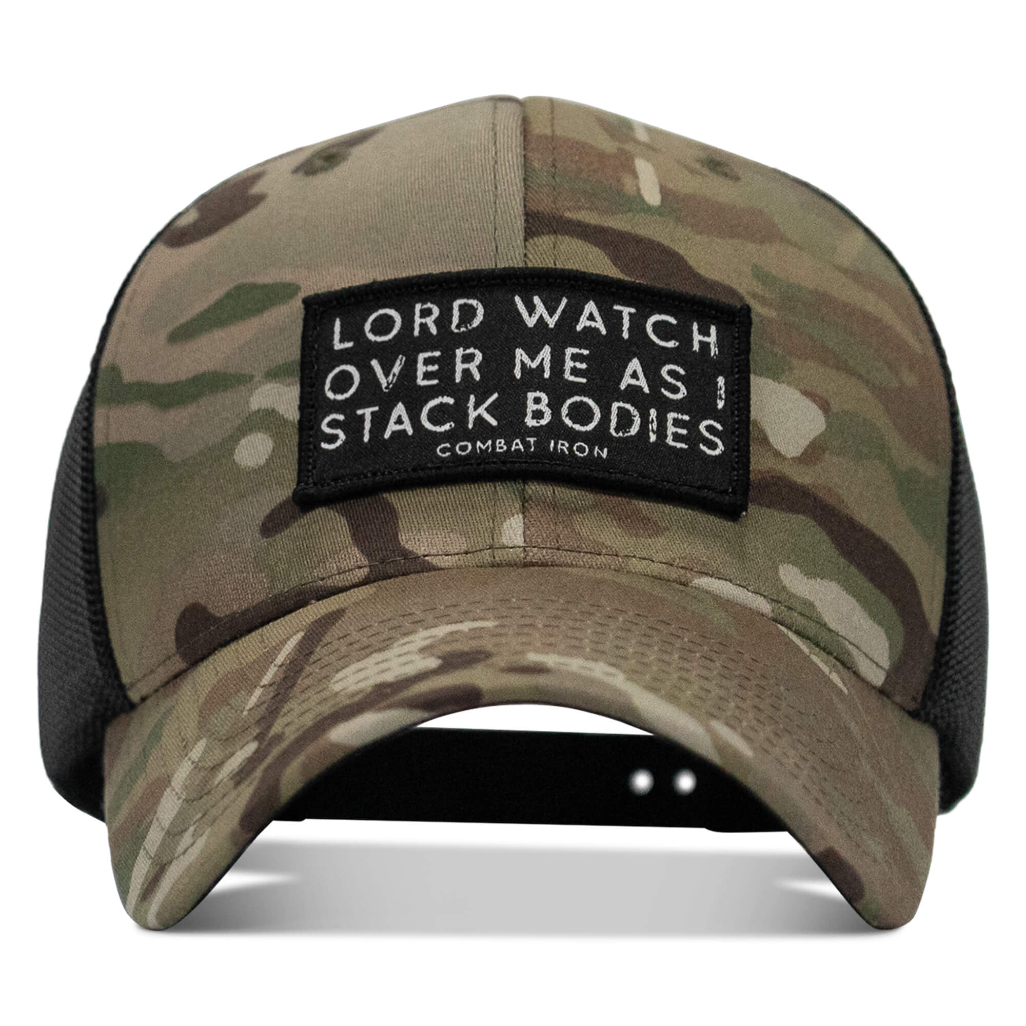 Lord Watch Over Me As I Stack Bodies Patch Snapback Hat - Image 10