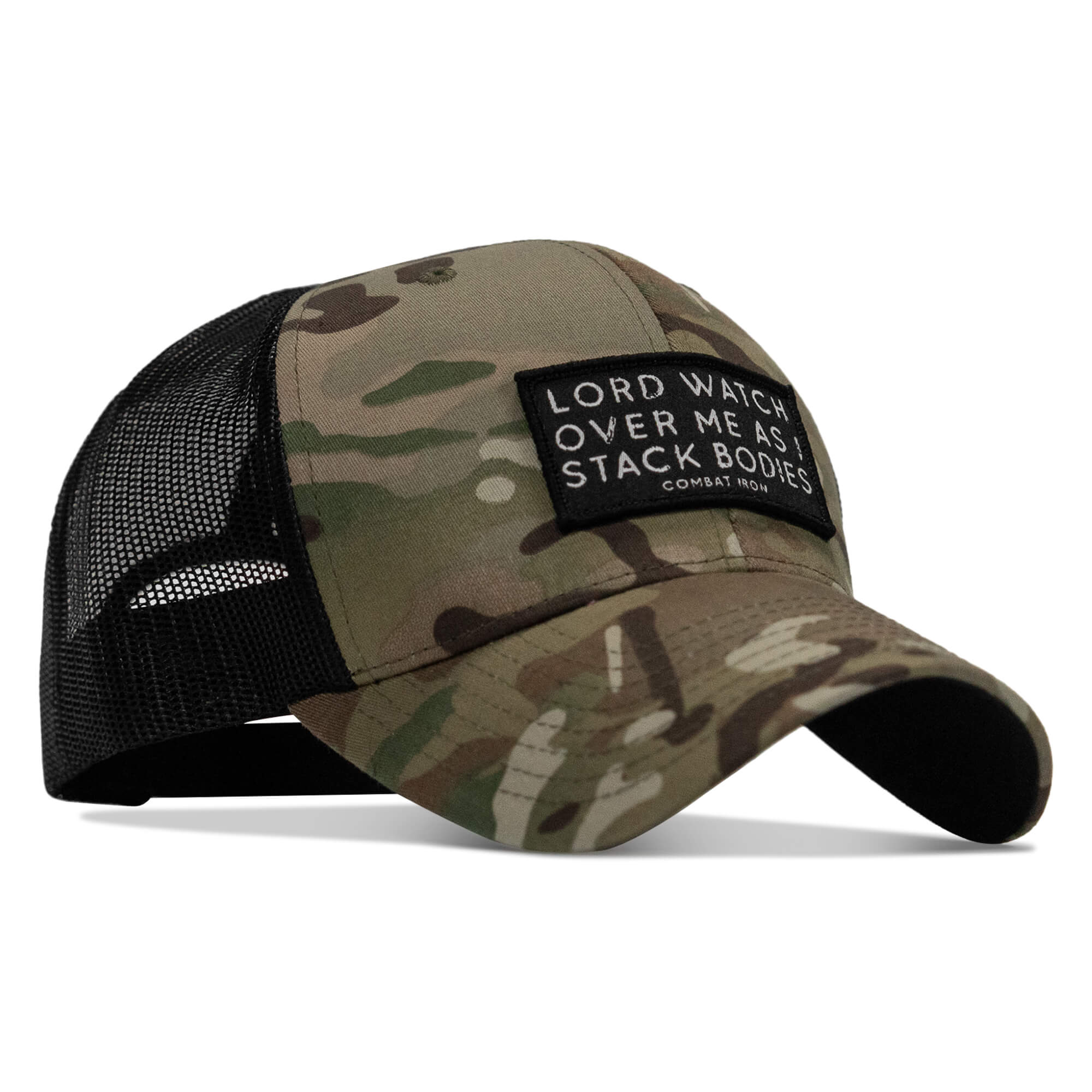 Lord Watch Over Me As I Stack Bodies Patch Snapback Hat - Image 11