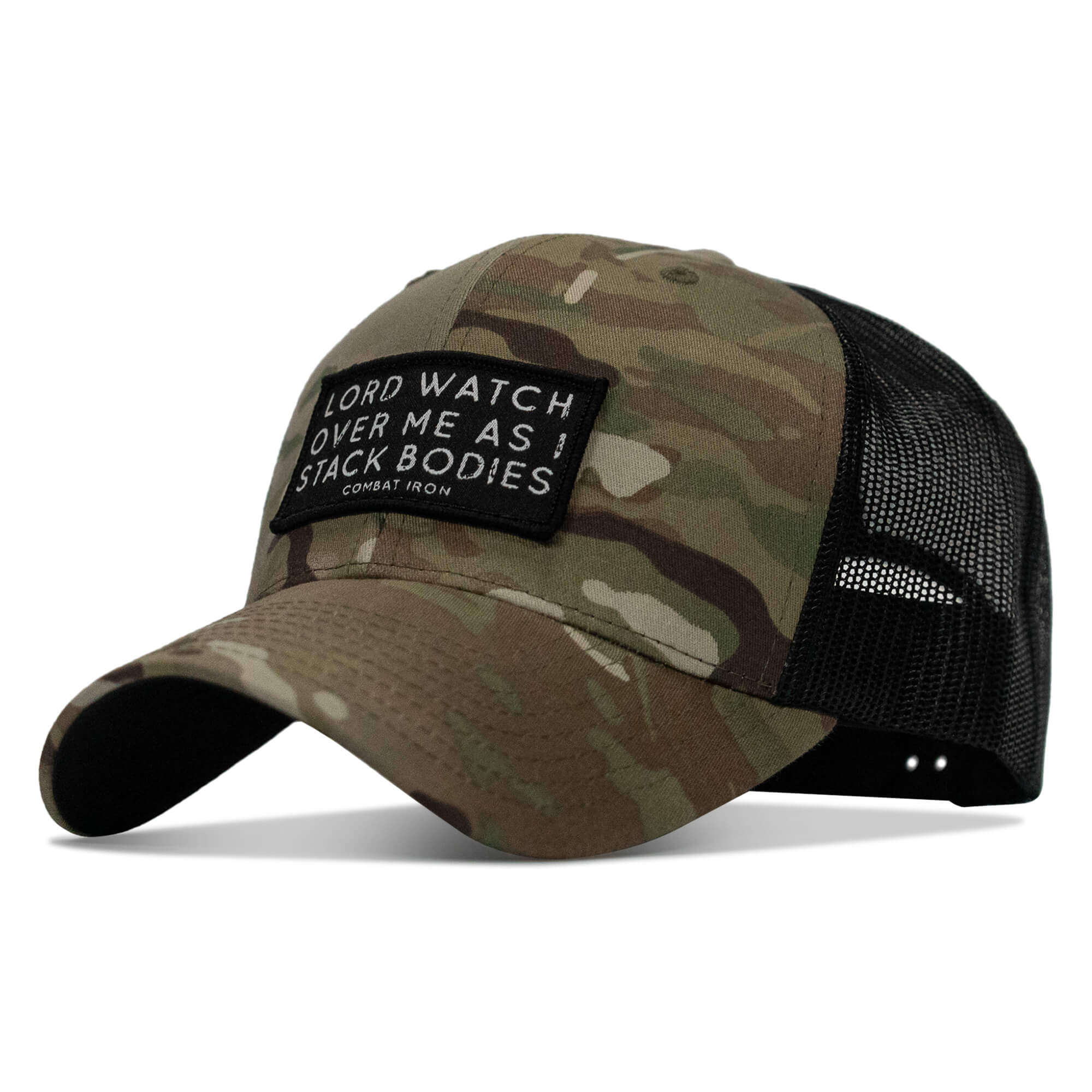Lord Watch Over Me As I Stack Bodies Patch Snapback Hat - Image 12
