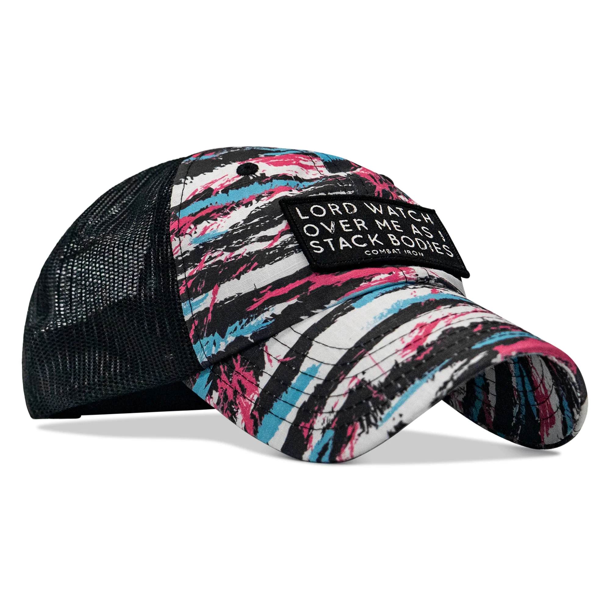 Lord Watch Over Me As I Stack Bodies Patch Tactical Ripstop Mesh Snapback Hat - Image 22