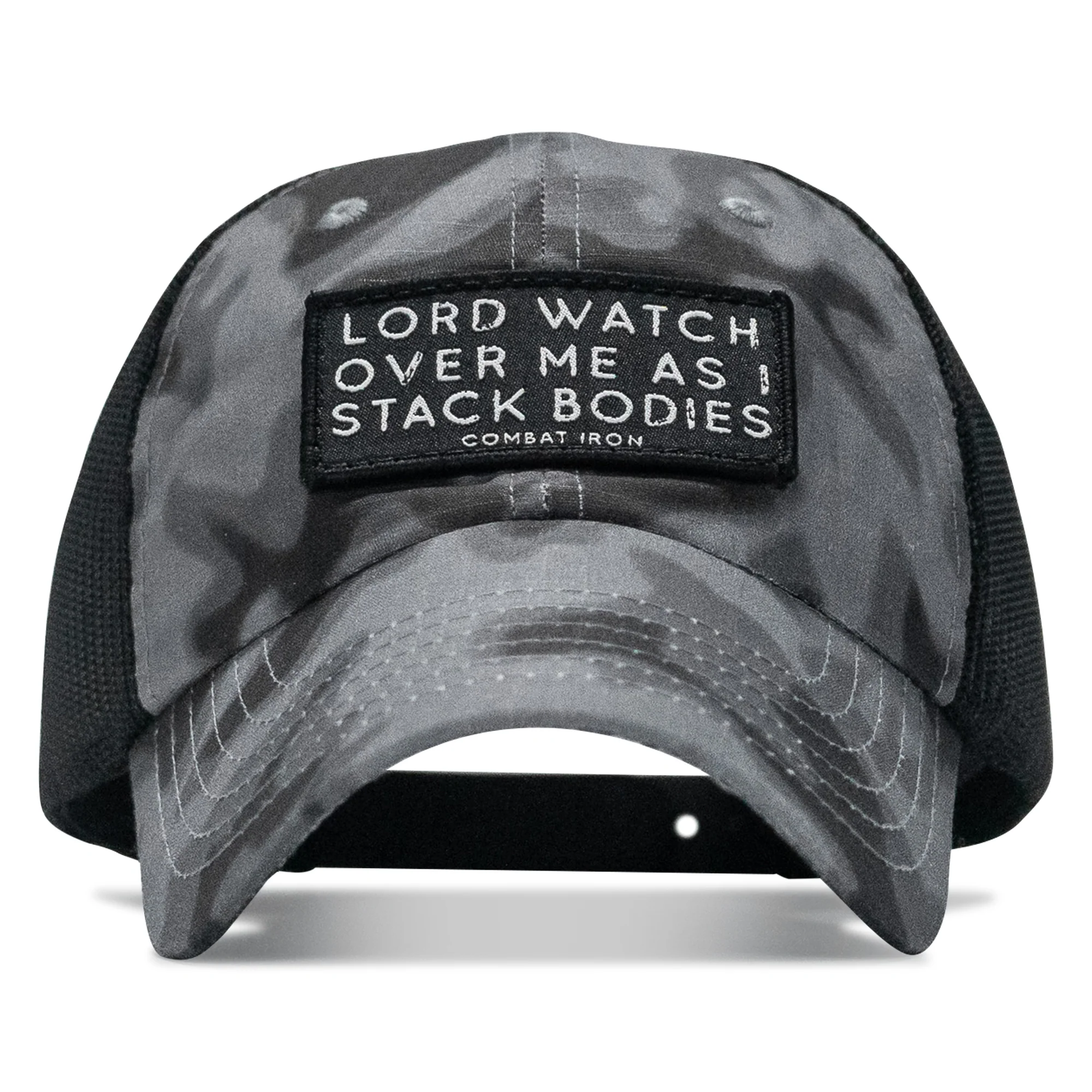 Lord Watch Over Me As I Stack Bodies Patch Tactical Ripstop Mesh Snapback Hat - Image 26