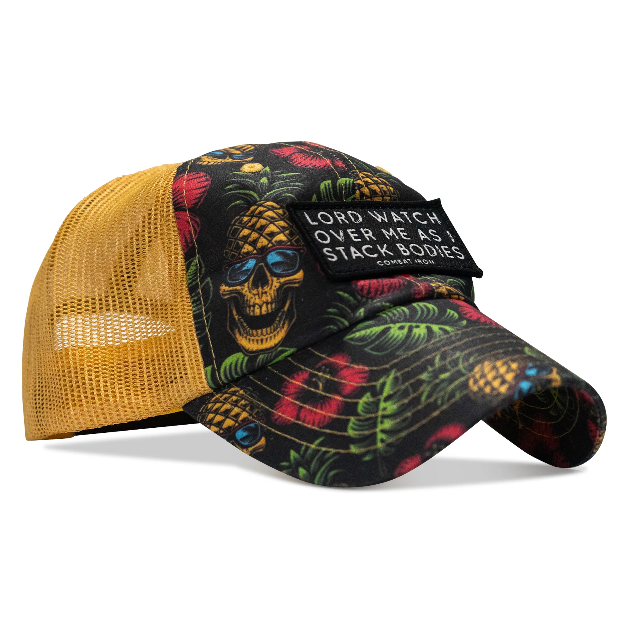 Lord Watch Over Me As I Stack Bodies Patch Tactical Ripstop Mesh Snapback Hat - Image 34