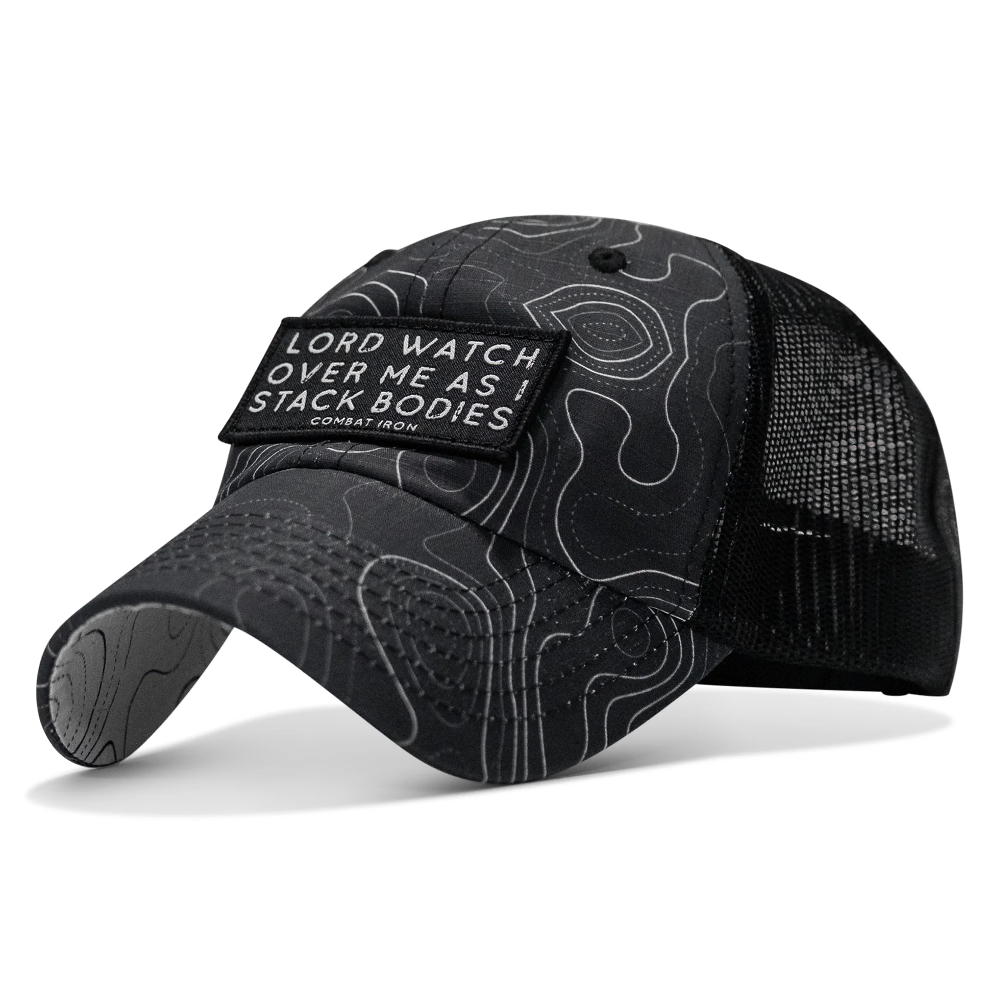 Lord Watch Over Me As I Stack Bodies Patch Tactical Ripstop Mesh Snapback Hat - Image 50