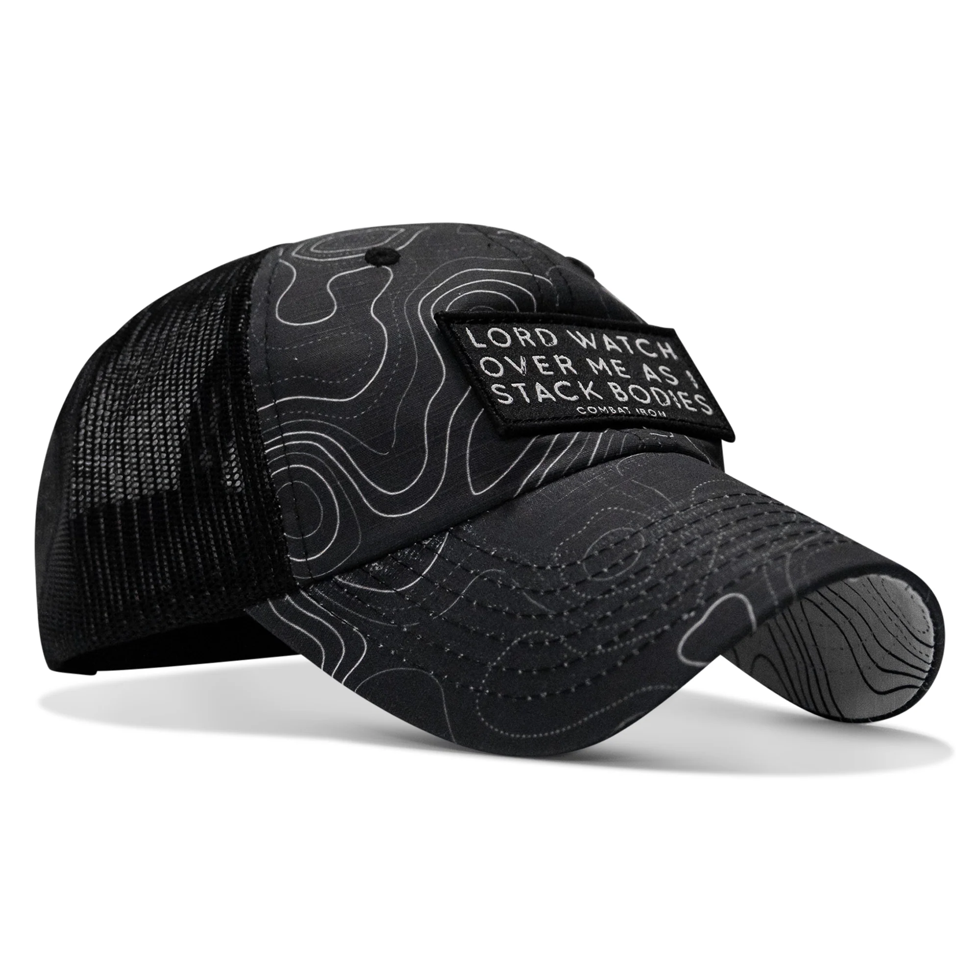 Lord Watch Over Me As I Stack Bodies Patch Tactical Ripstop Mesh Snapback Hat - Image 51