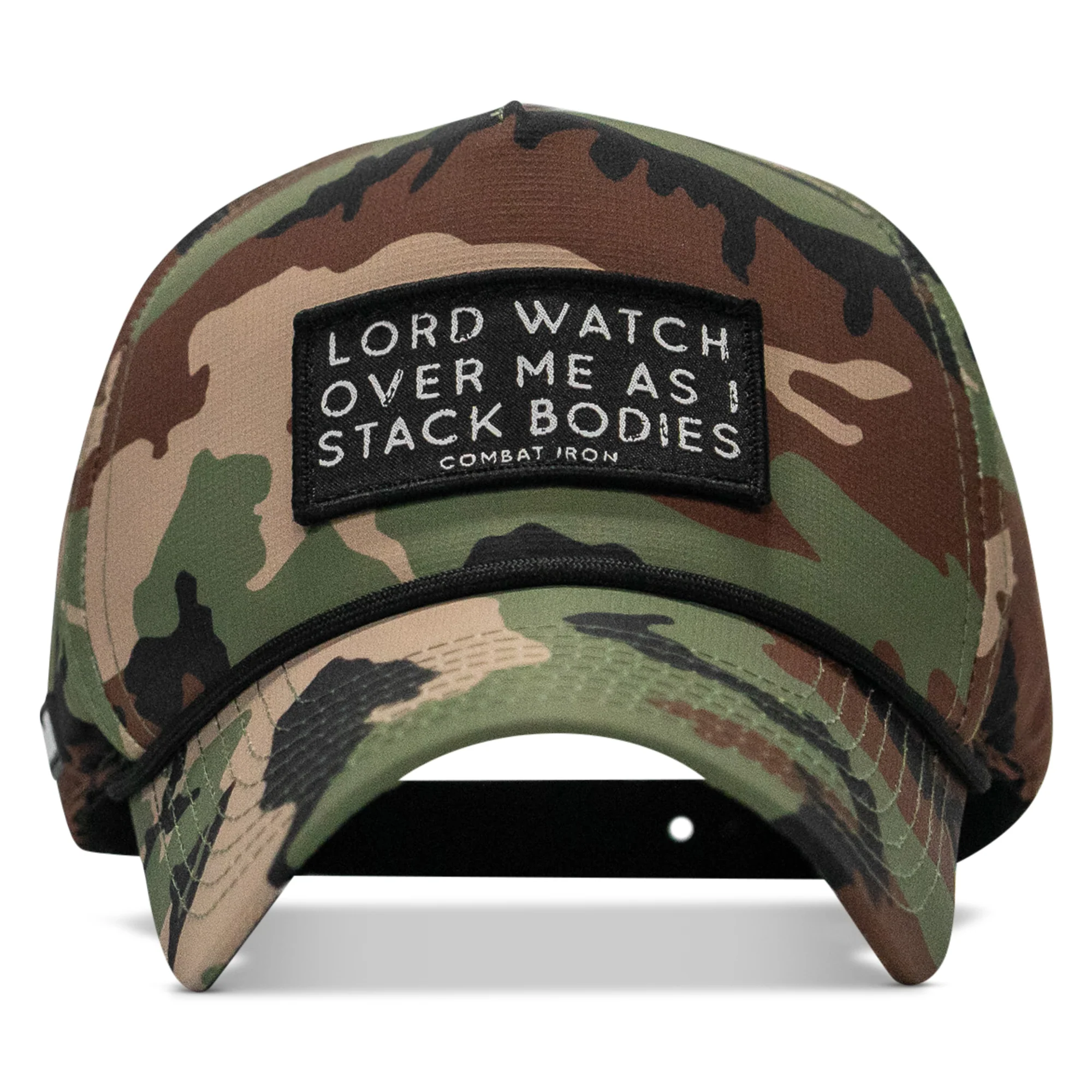 Lord Watch Over Me As I Stack Bodies Patch Waterproof Weekender Snapback - Image 8