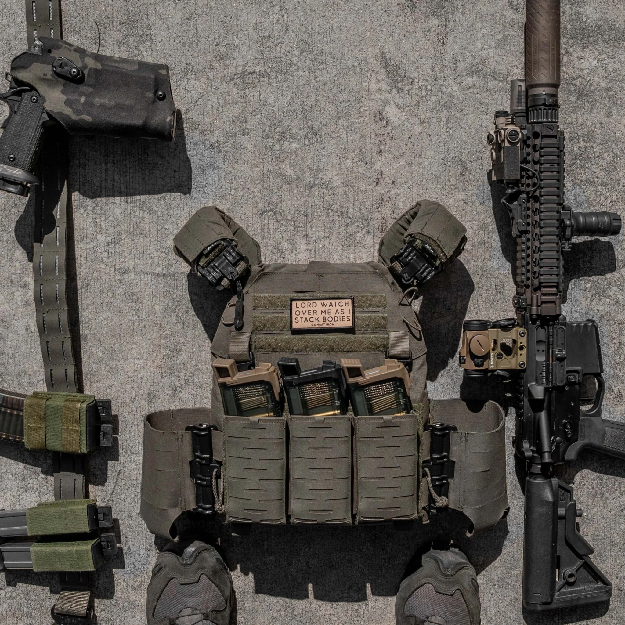 Lord Watch Over Me As I Stack Bodies Soft Velcro Patch - Image 7
