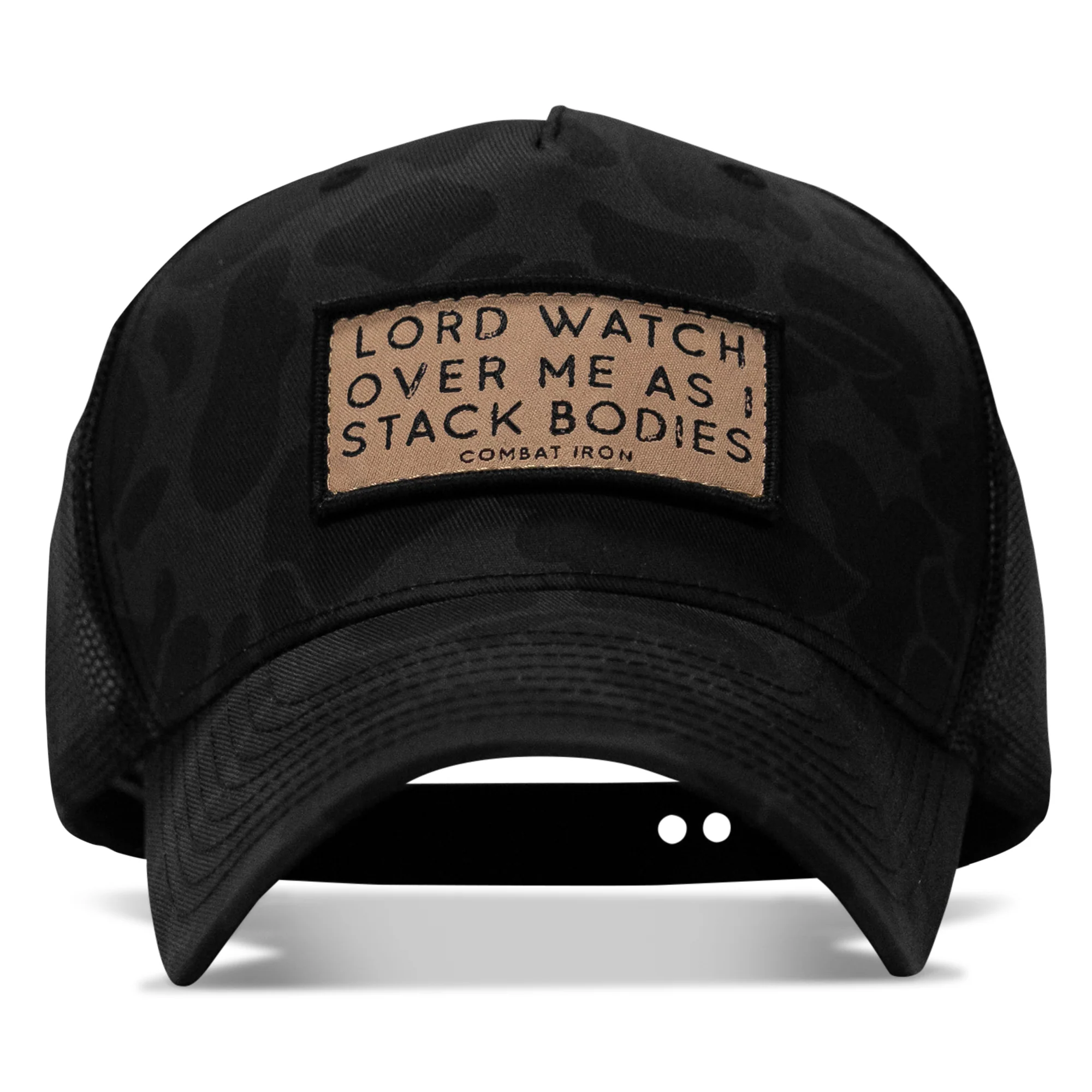 Lord Watch Over Me As I Stack Bodies Tan Patch Snapback Hat - Image 11
