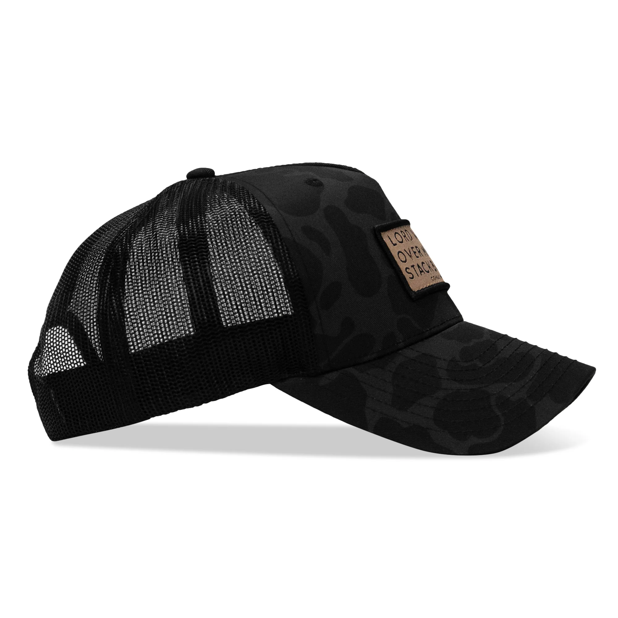 Lord Watch Over Me As I Stack Bodies Tan Patch Snapback Hat - Image 14
