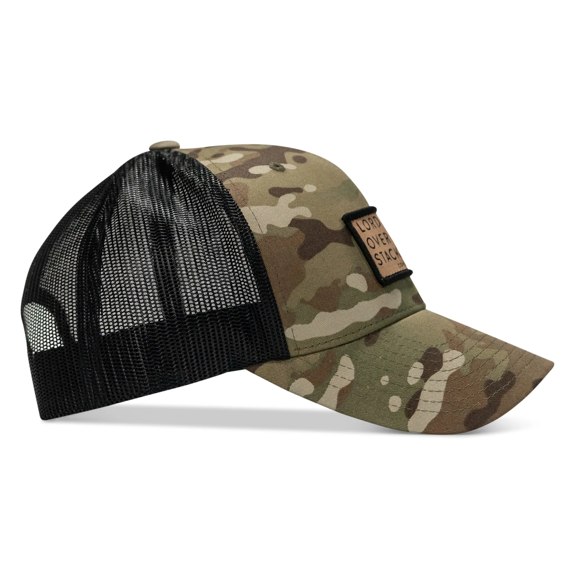 Lord Watch Over Me As I Stack Bodies Tan Patch Snapback Hat - Image 20