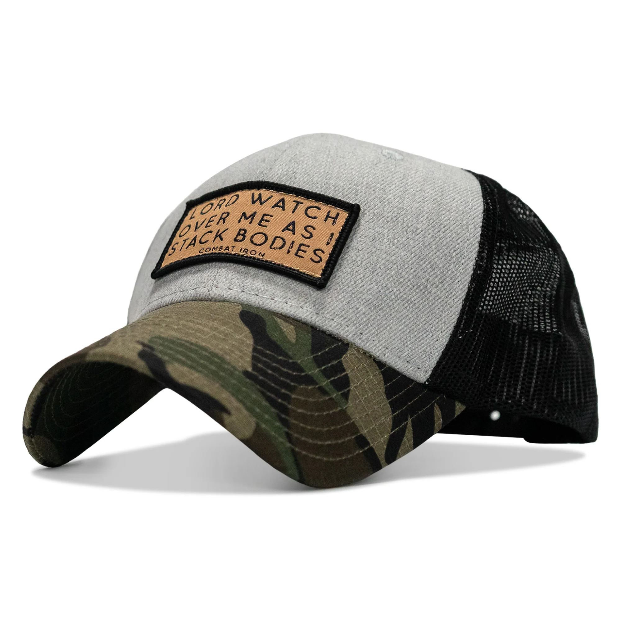 Lord Watch Over Me As I Stack Bodies Tan Patch Snapback Hat - Image 22