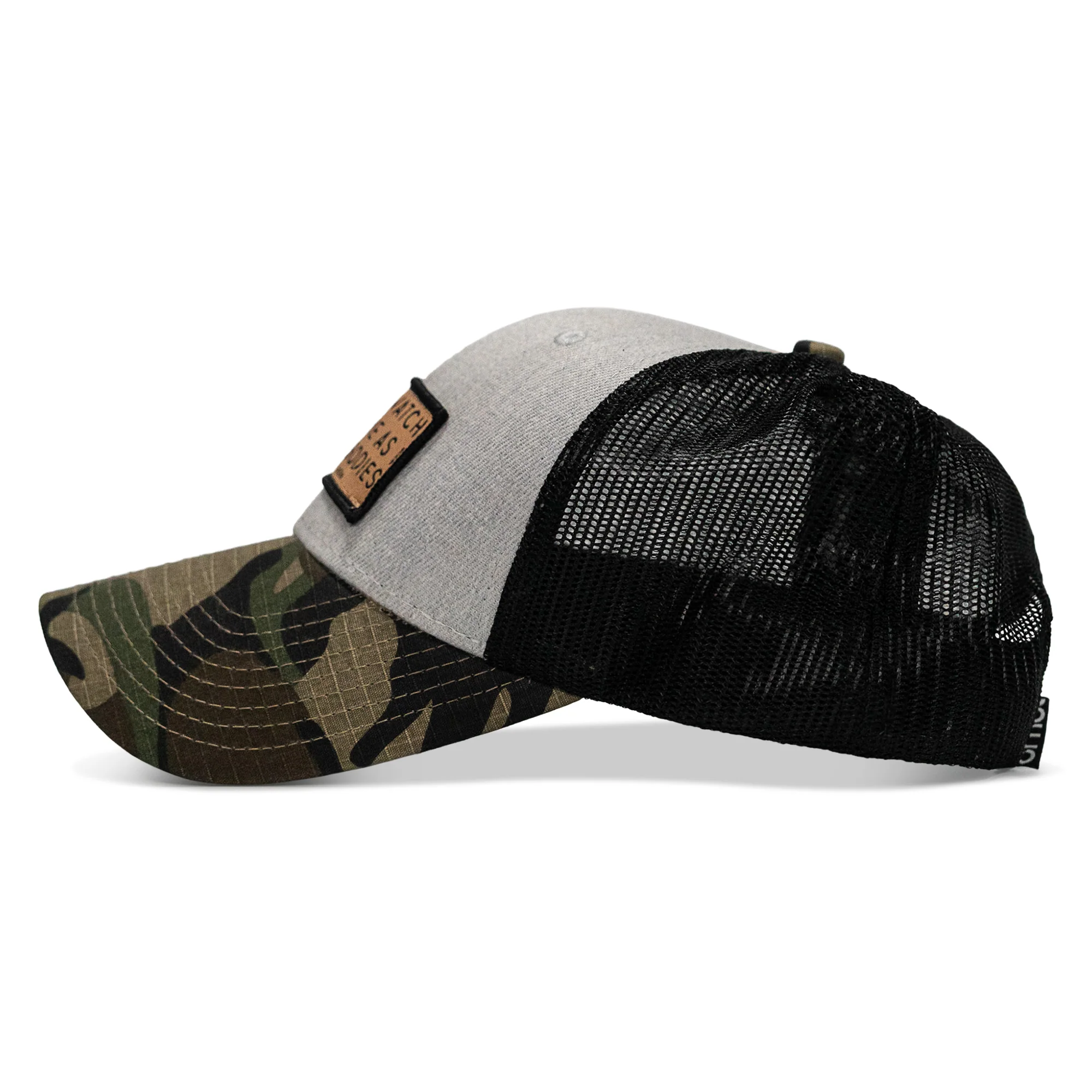 Lord Watch Over Me As I Stack Bodies Tan Patch Snapback Hat - Image 24