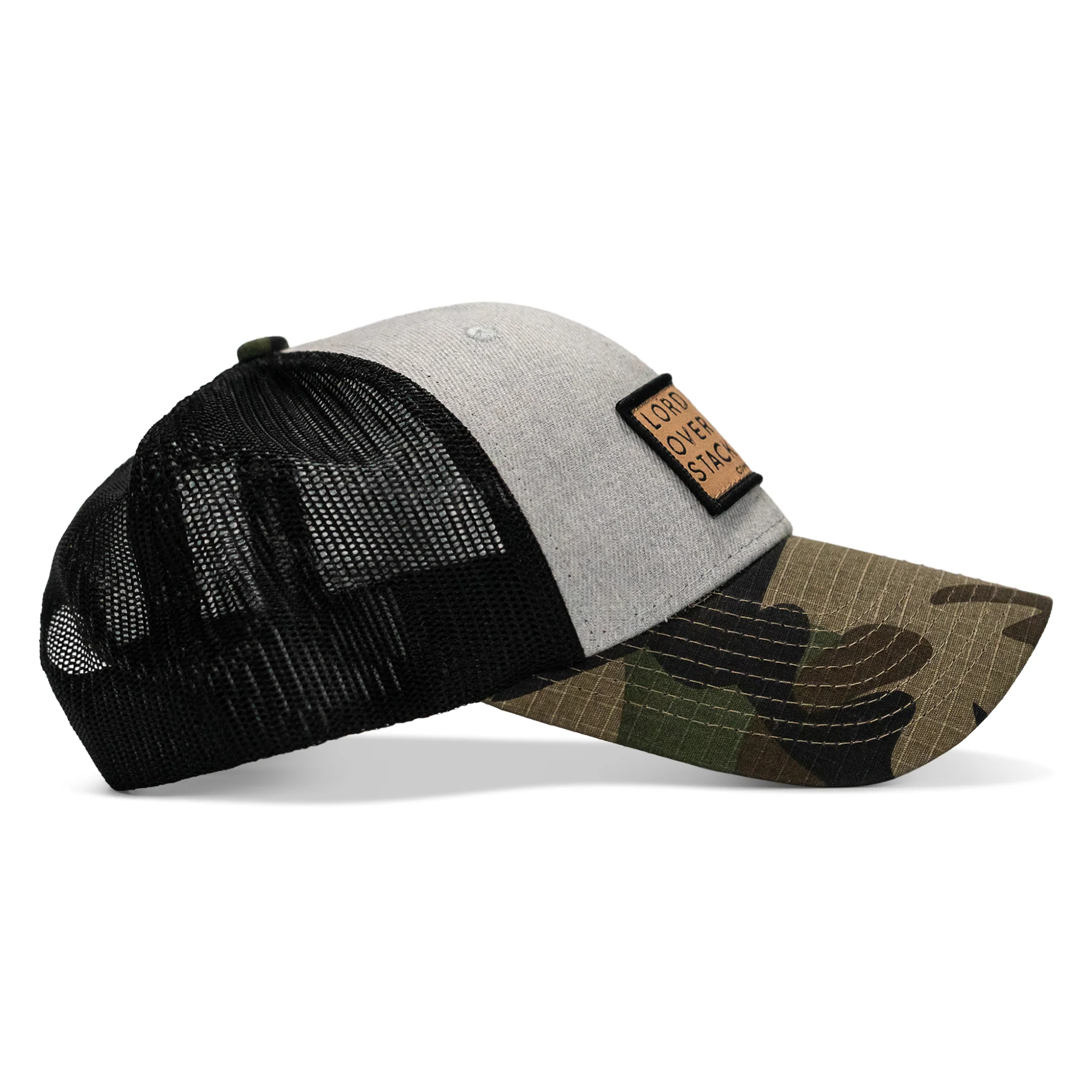 Lord Watch Over Me As I Stack Bodies Tan Patch Snapback Hat - Image 25