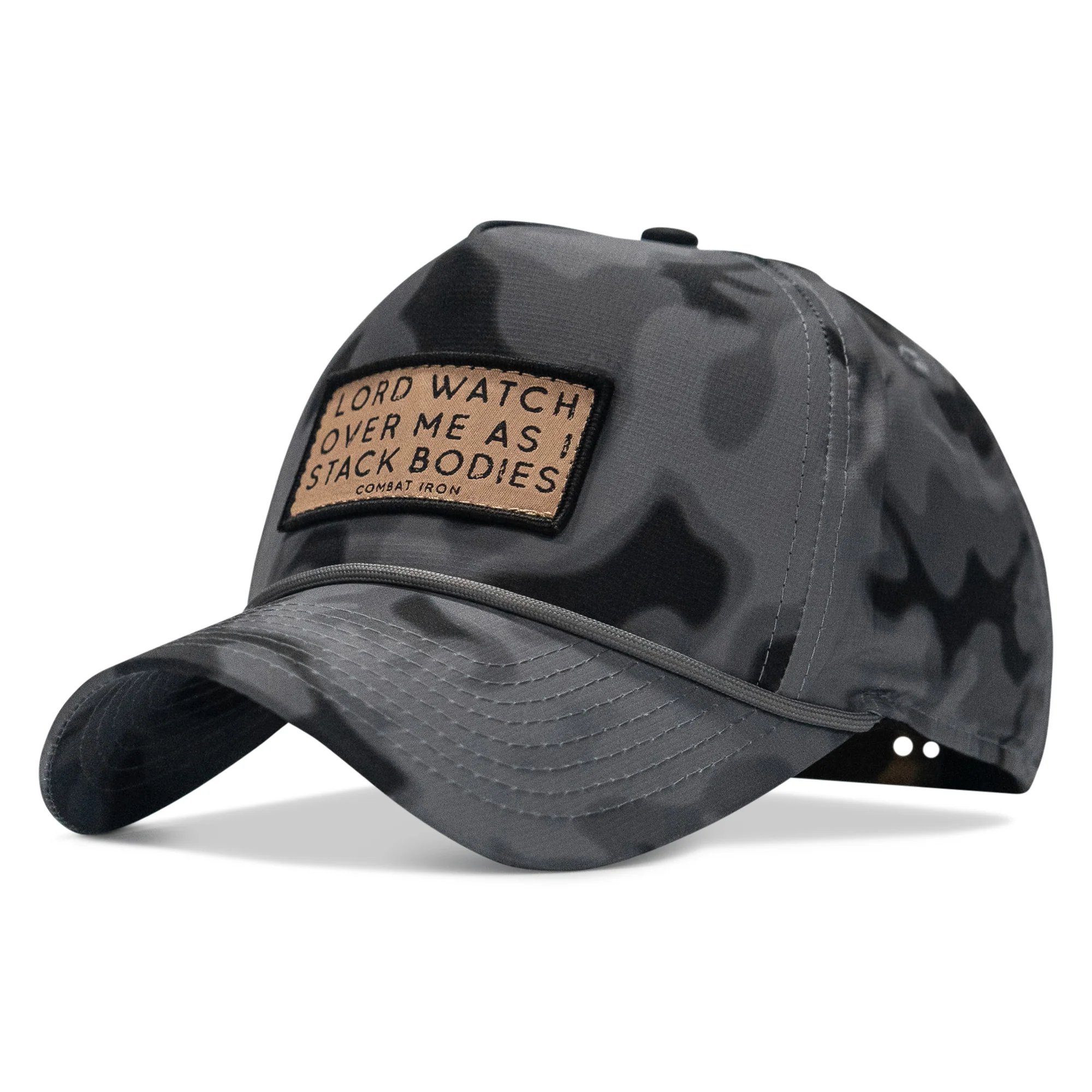 Lord Watch Over Me As I Stack Bodies (Tan) Patch Waterproof Weekender Snapback - Image 2