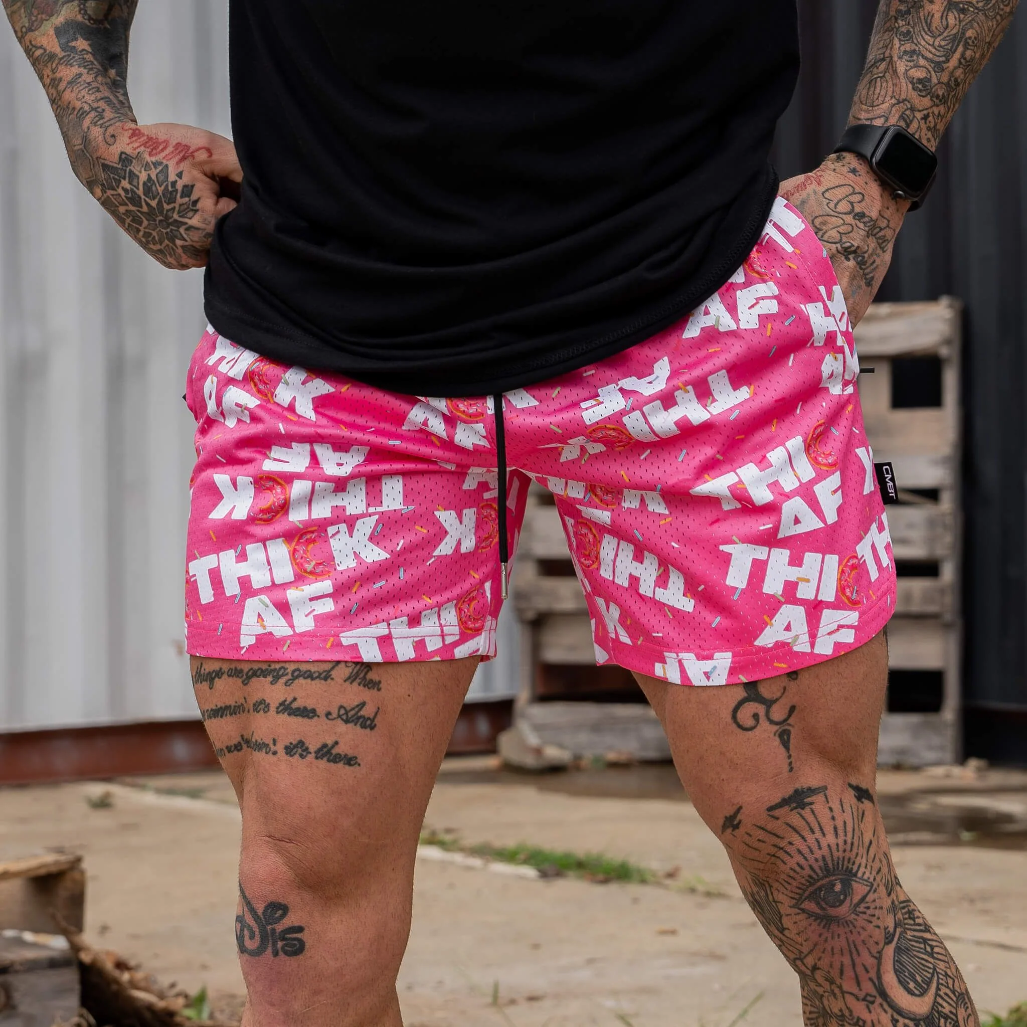 Mid Thigh Mesh Training / Lifestyle Shorts | 5" - Image 179
