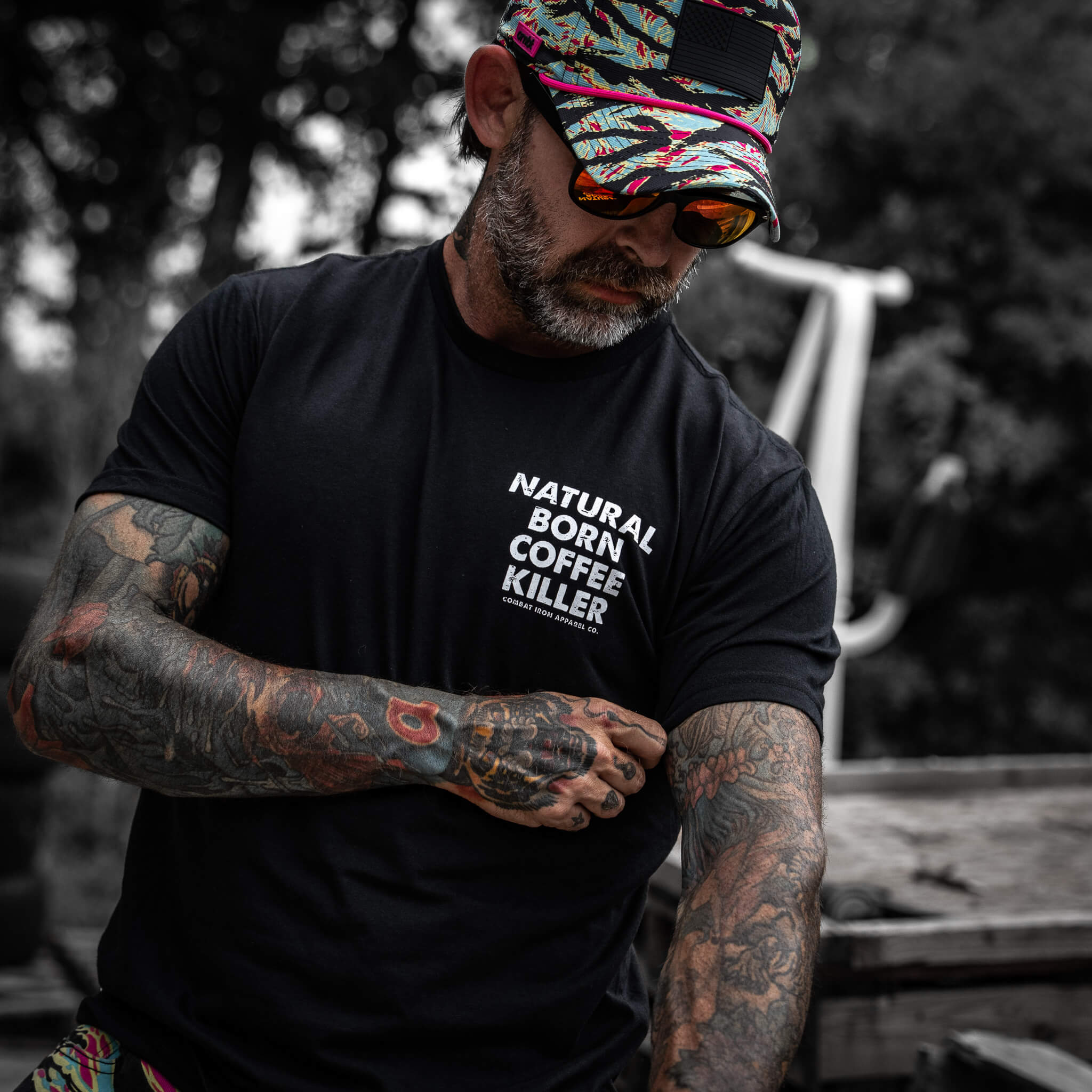 Natural Born Coffee Killer Men's T-Shirt - Image 5